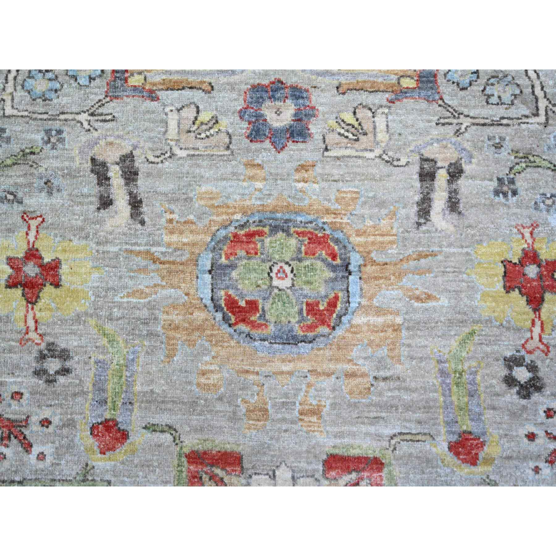 Oushak-And-Peshawar-Hand-Knotted-Rug-365615