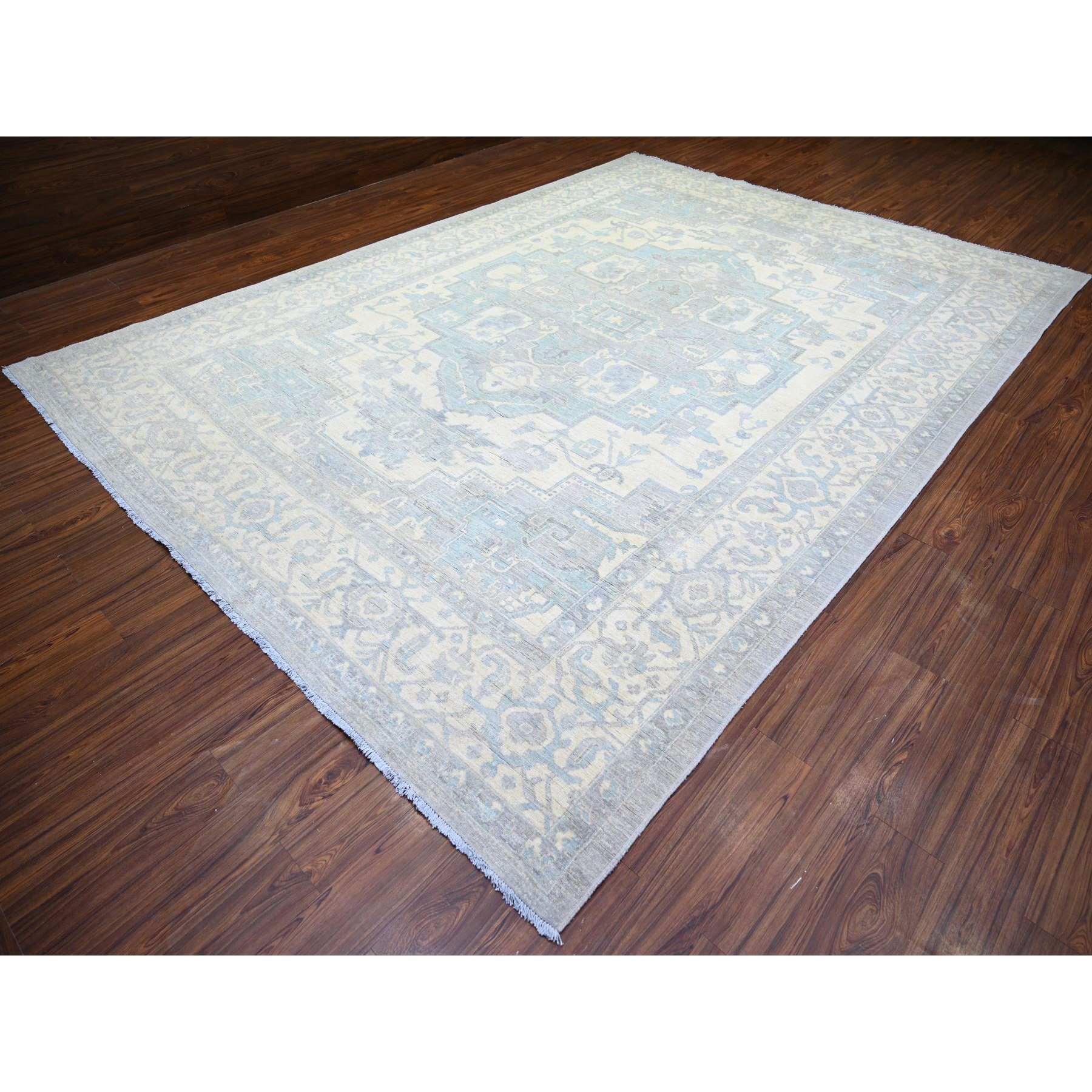 Oushak-And-Peshawar-Hand-Knotted-Rug-365640