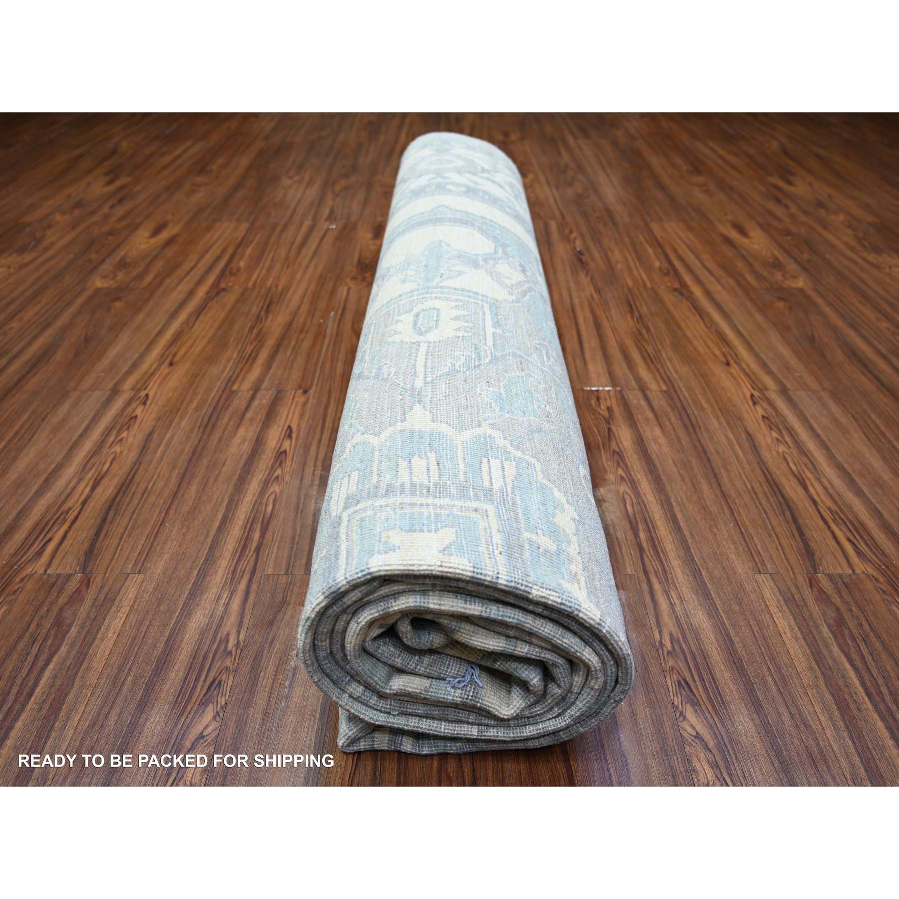 Oushak-And-Peshawar-Hand-Knotted-Rug-365640