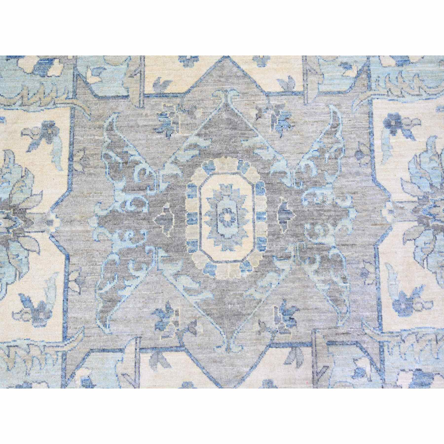 Oushak-And-Peshawar-Hand-Knotted-Rug-365645