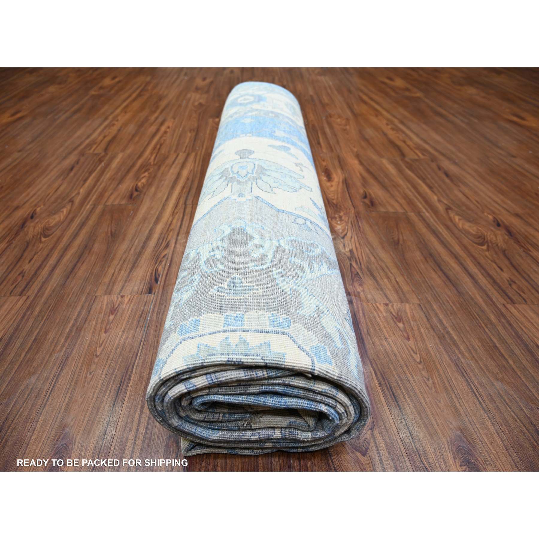 Oushak-And-Peshawar-Hand-Knotted-Rug-365645