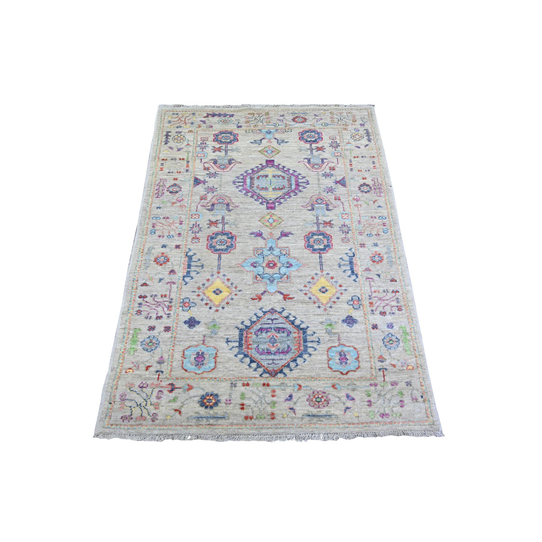Oushak-And-Peshawar-Hand-Knotted-Rug-365655