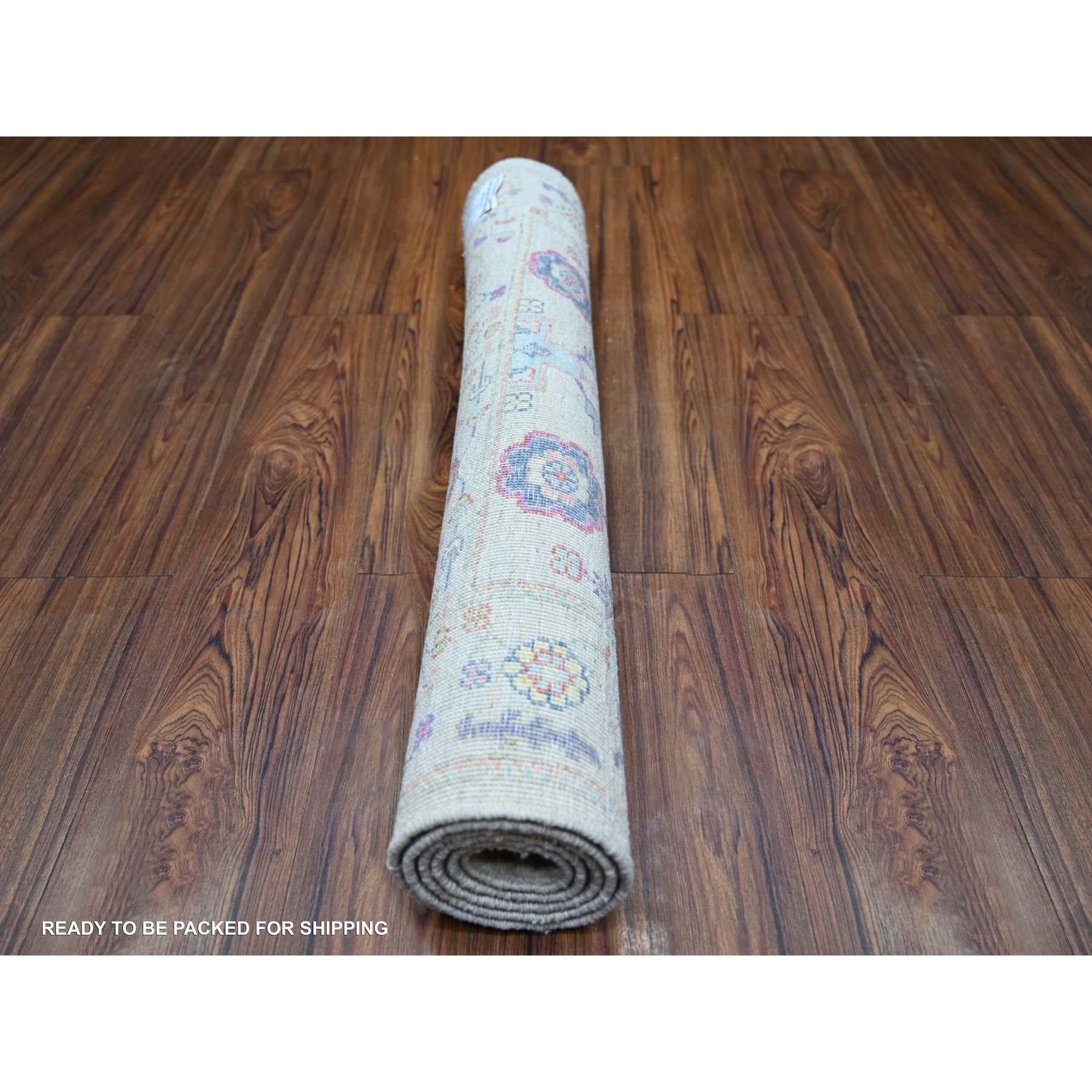 Oushak-And-Peshawar-Hand-Knotted-Rug-365655