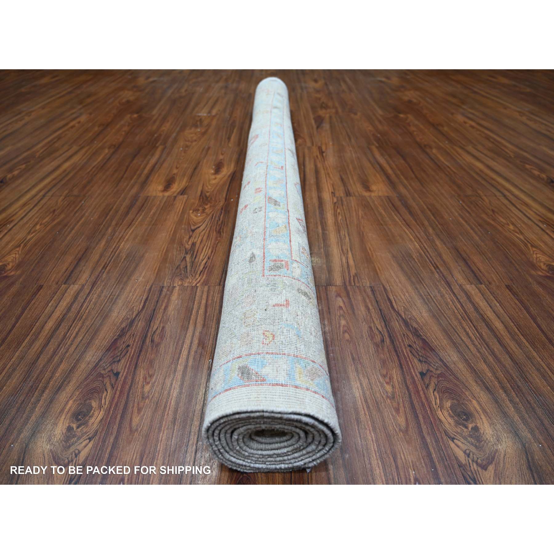 Oushak-And-Peshawar-Hand-Knotted-Rug-365715