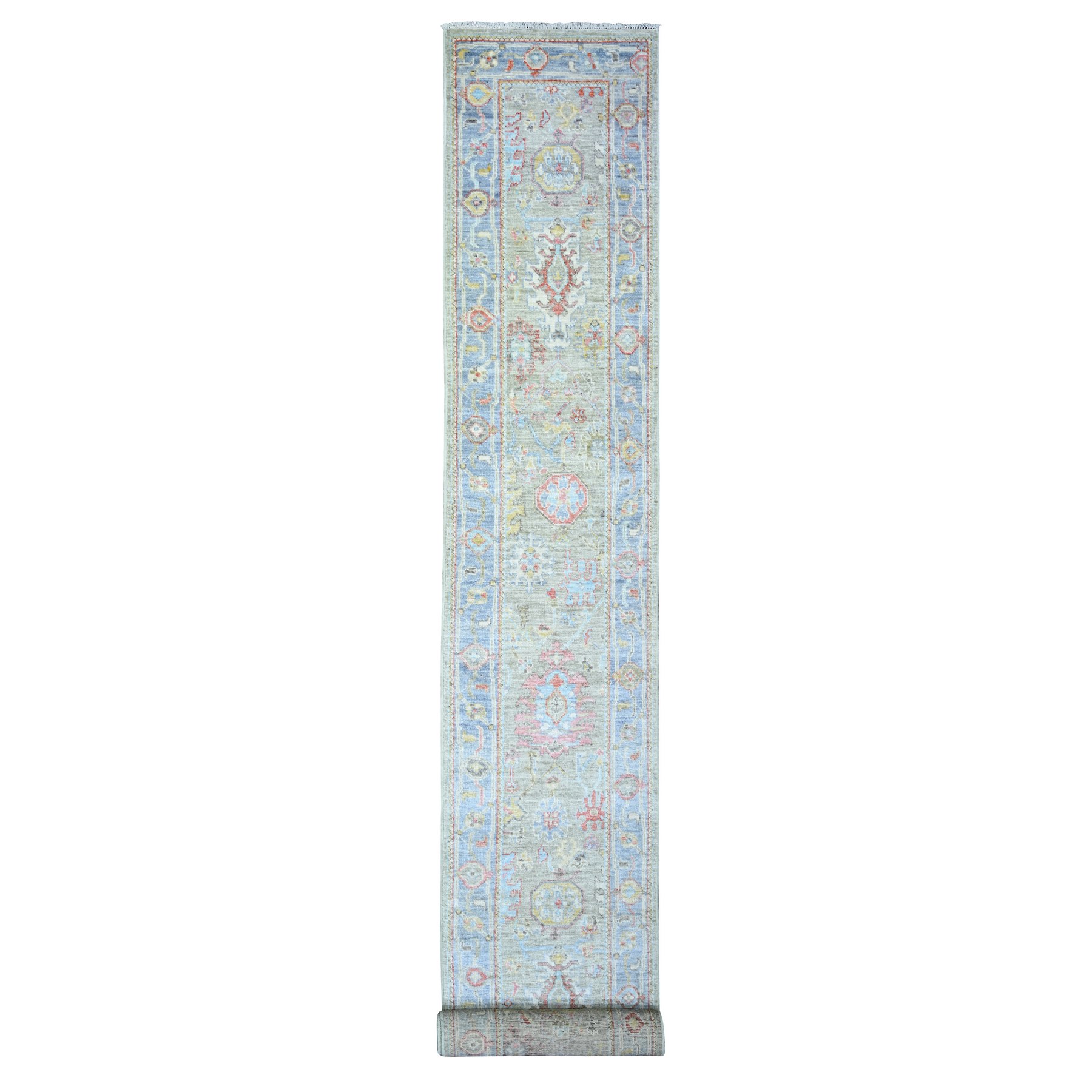 Oushak-And-Peshawar-Hand-Knotted-Rug-365875