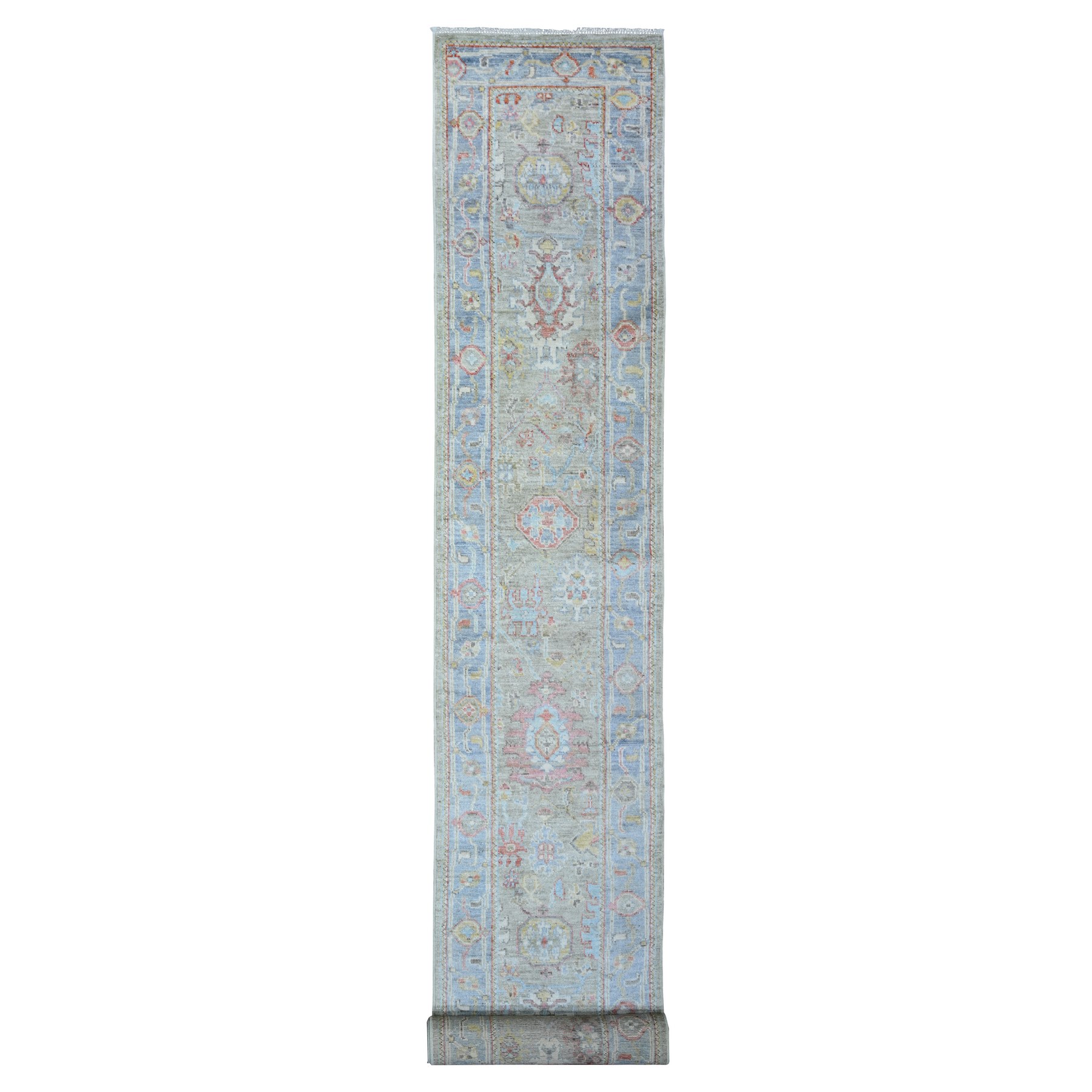 Oushak-And-Peshawar-Hand-Knotted-Rug-365895