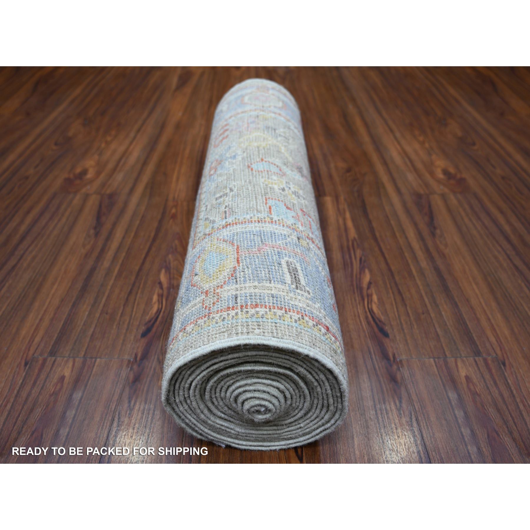 Oushak-And-Peshawar-Hand-Knotted-Rug-365895