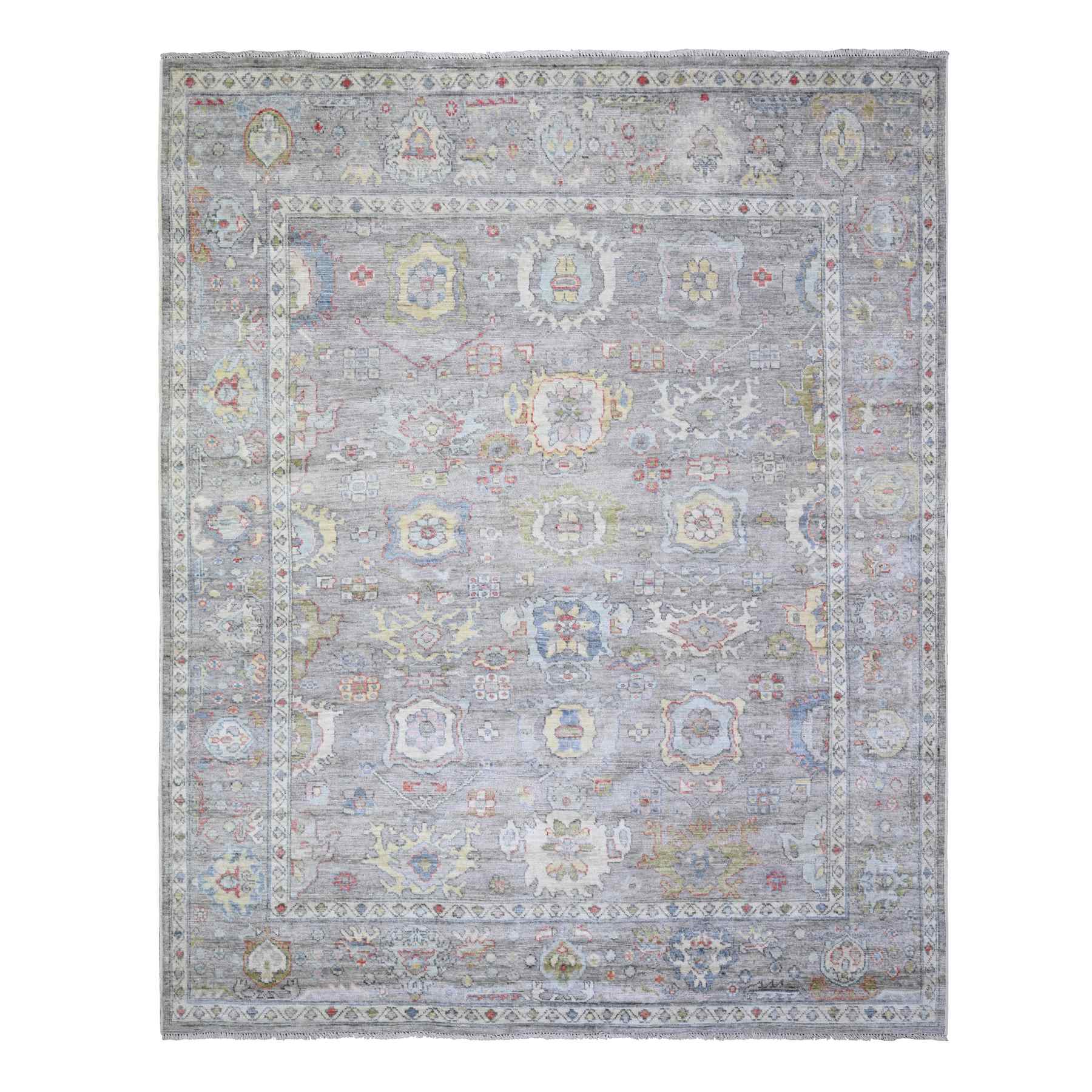 Oushak-And-Peshawar-Hand-Knotted-Rug-365955