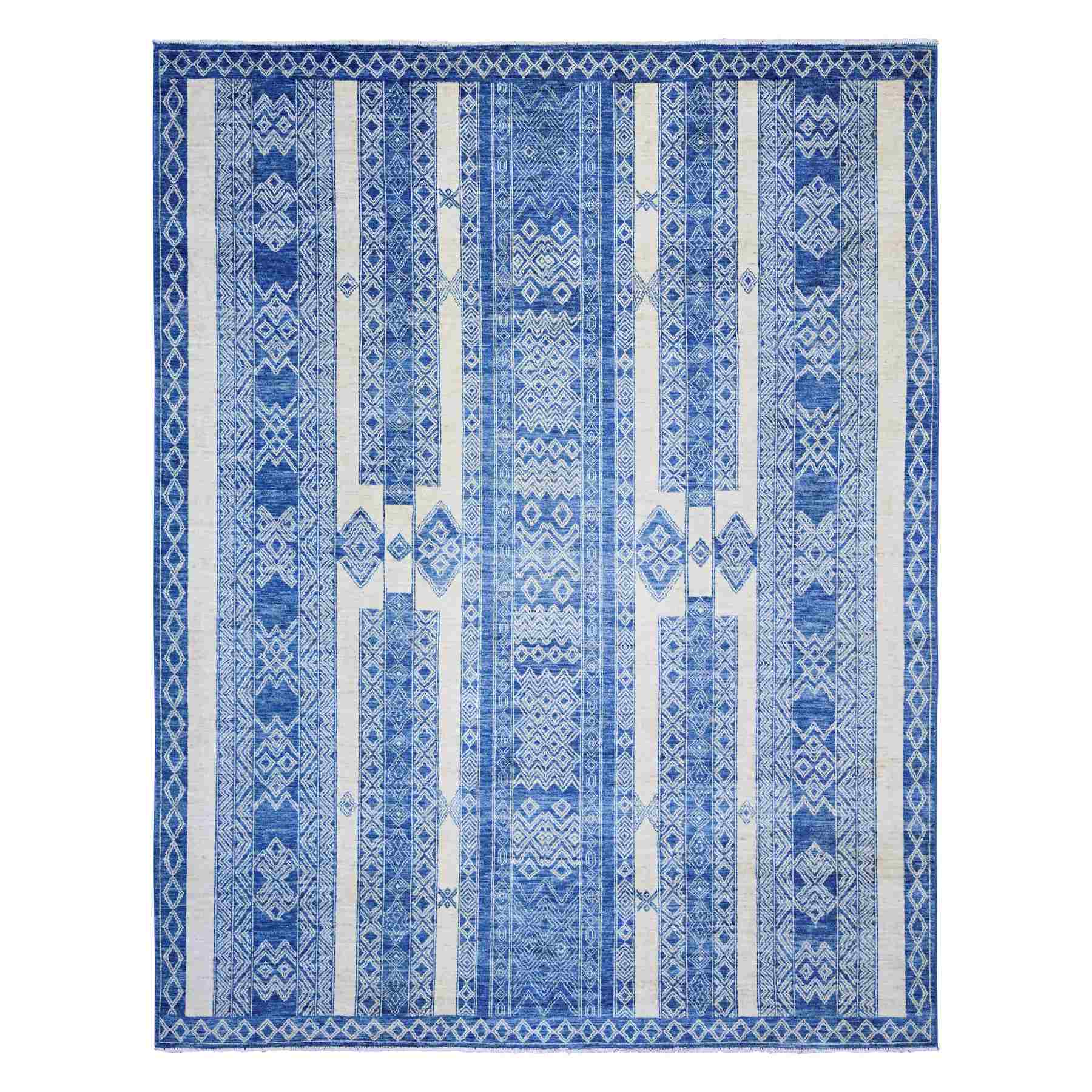 Oushak-And-Peshawar-Hand-Knotted-Rug-366370