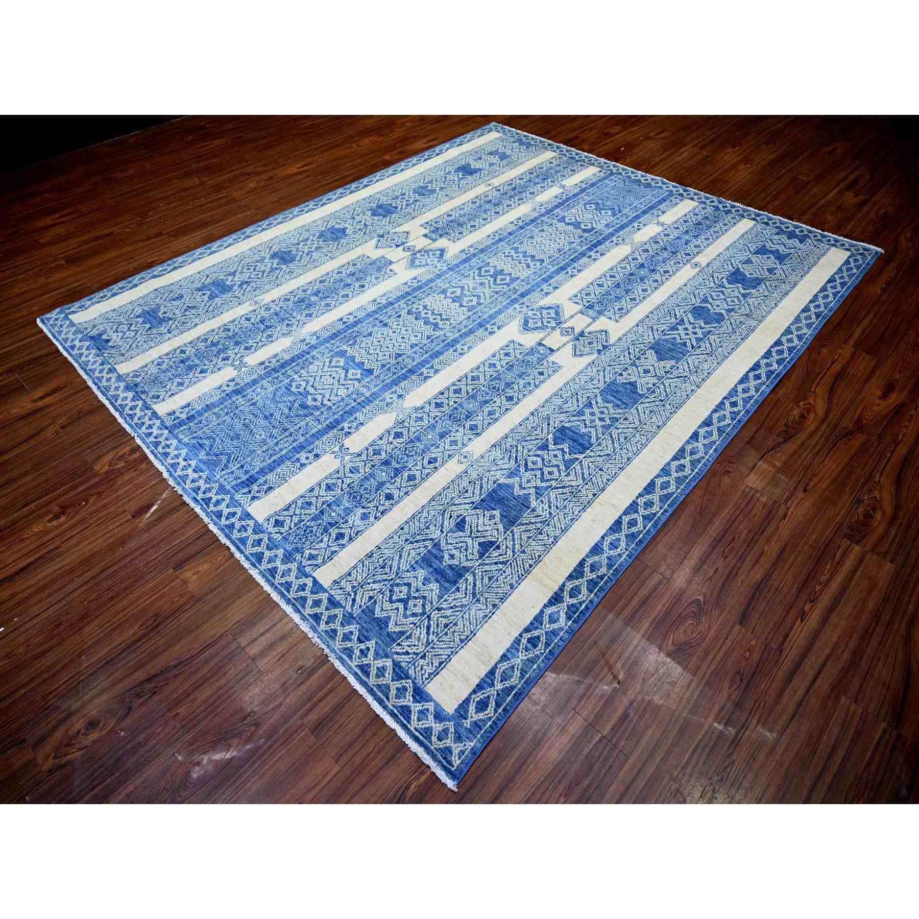 Oushak-And-Peshawar-Hand-Knotted-Rug-366370