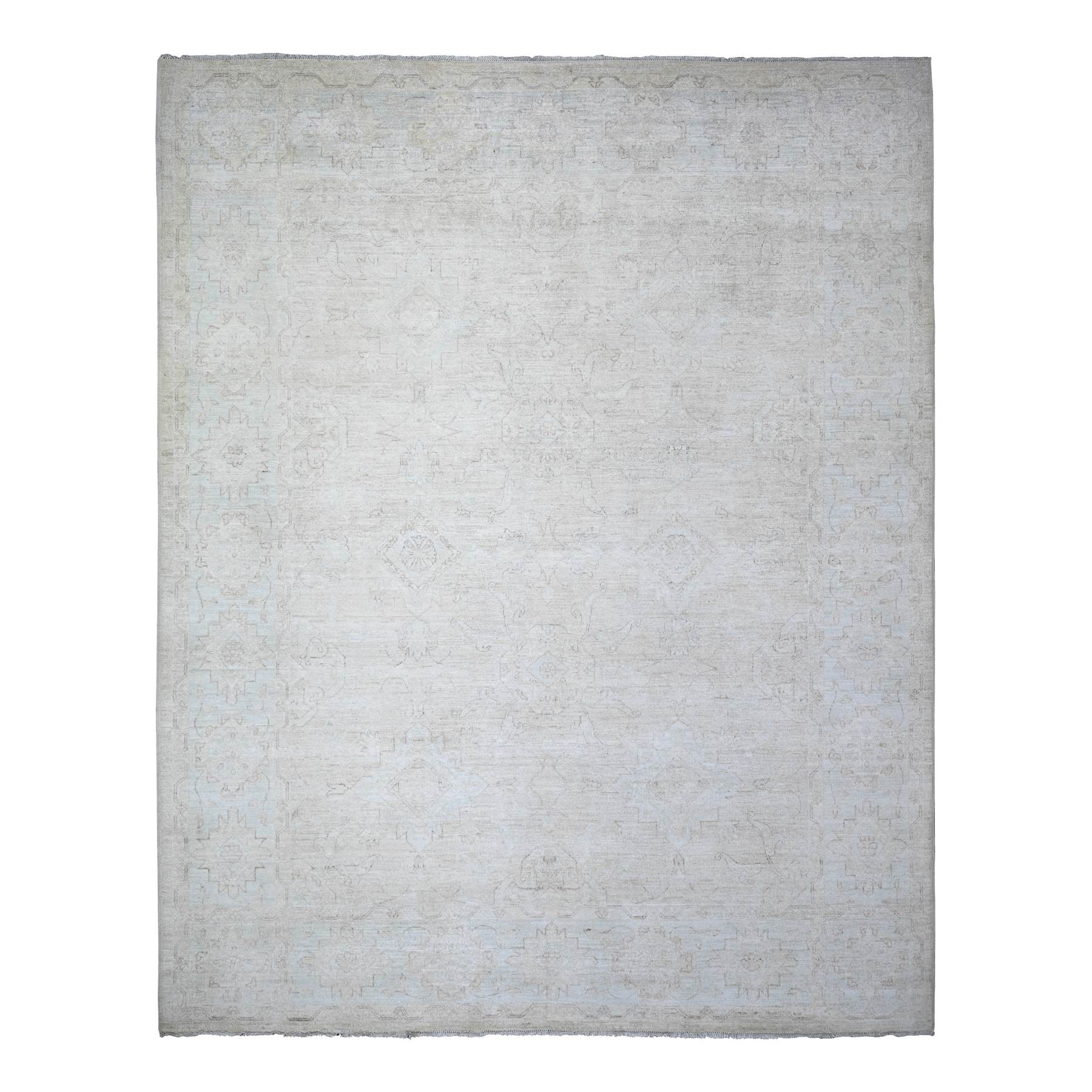 Oushak-And-Peshawar-Hand-Knotted-Rug-366390