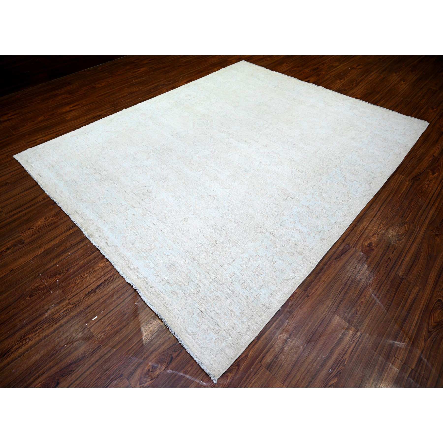 Oushak-And-Peshawar-Hand-Knotted-Rug-366390