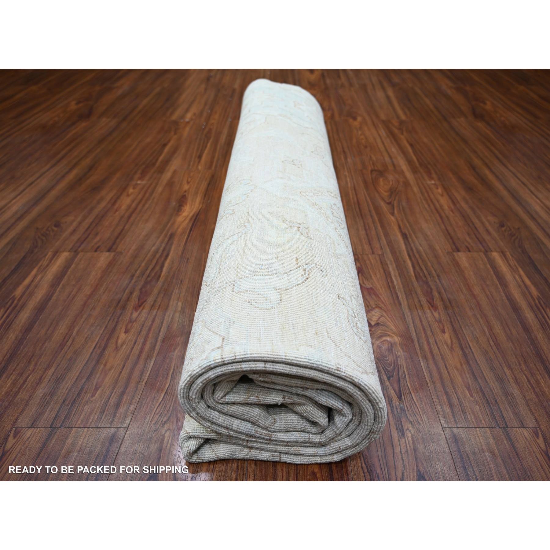 Oushak-And-Peshawar-Hand-Knotted-Rug-366390