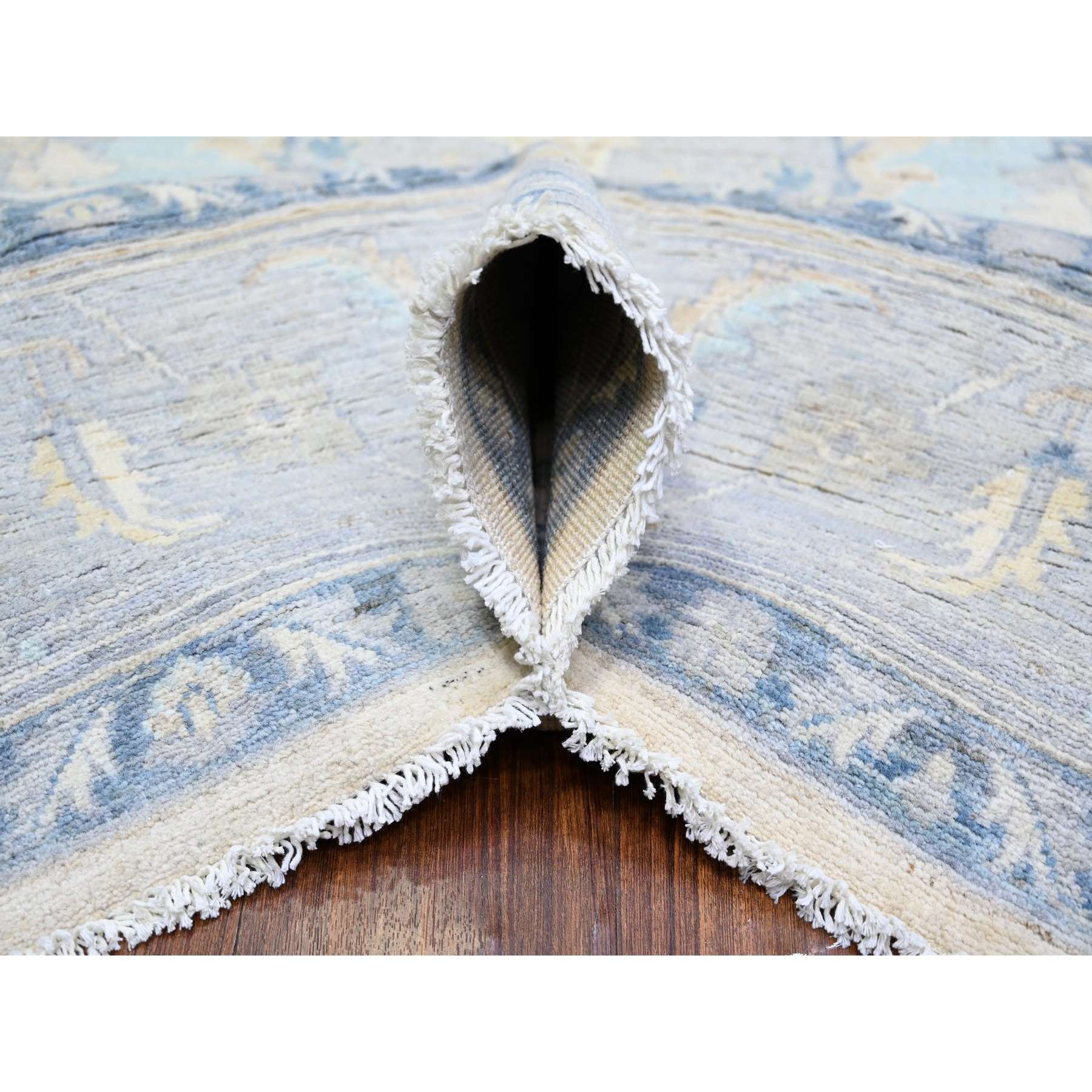 Oushak-And-Peshawar-Hand-Knotted-Rug-366395