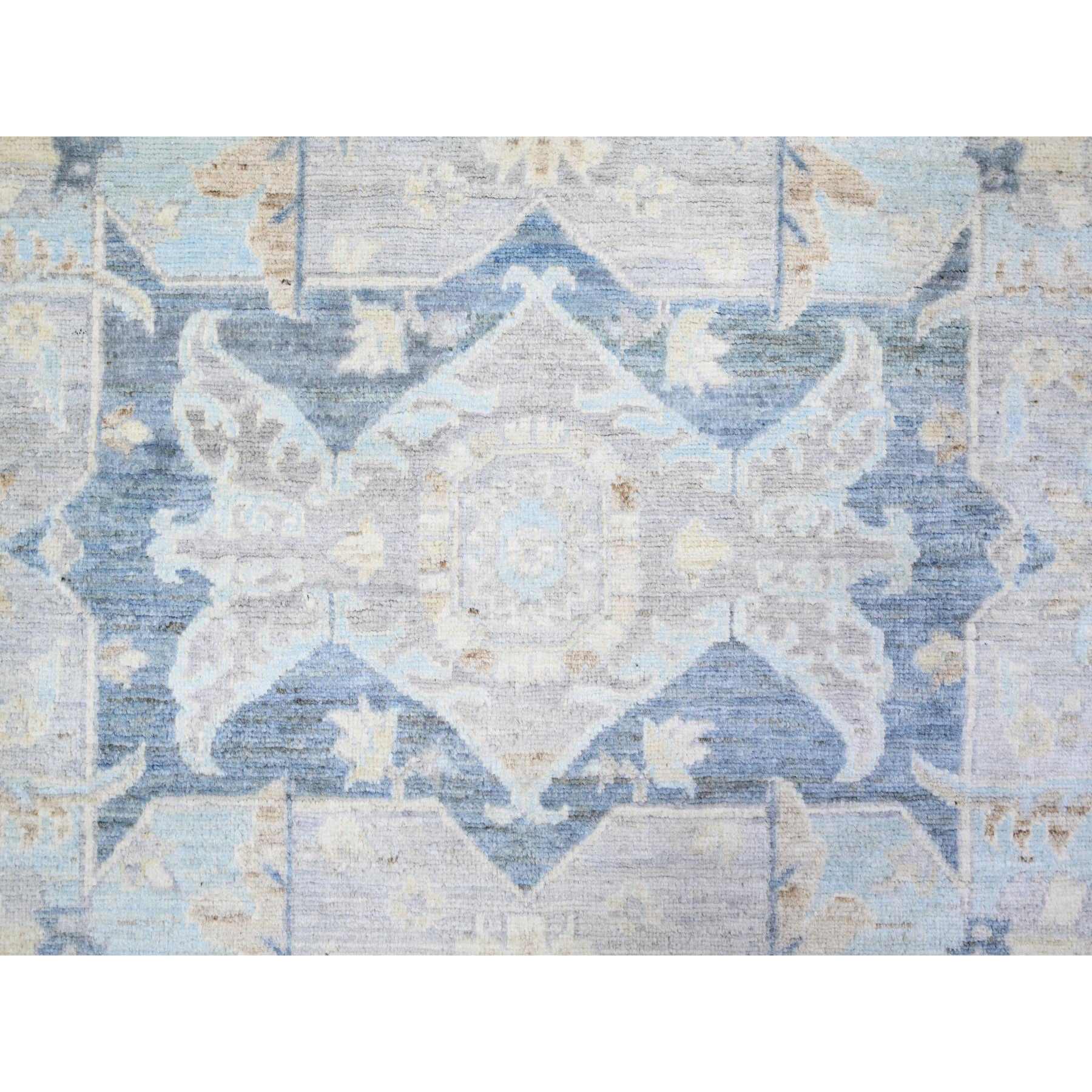 Oushak-And-Peshawar-Hand-Knotted-Rug-366395