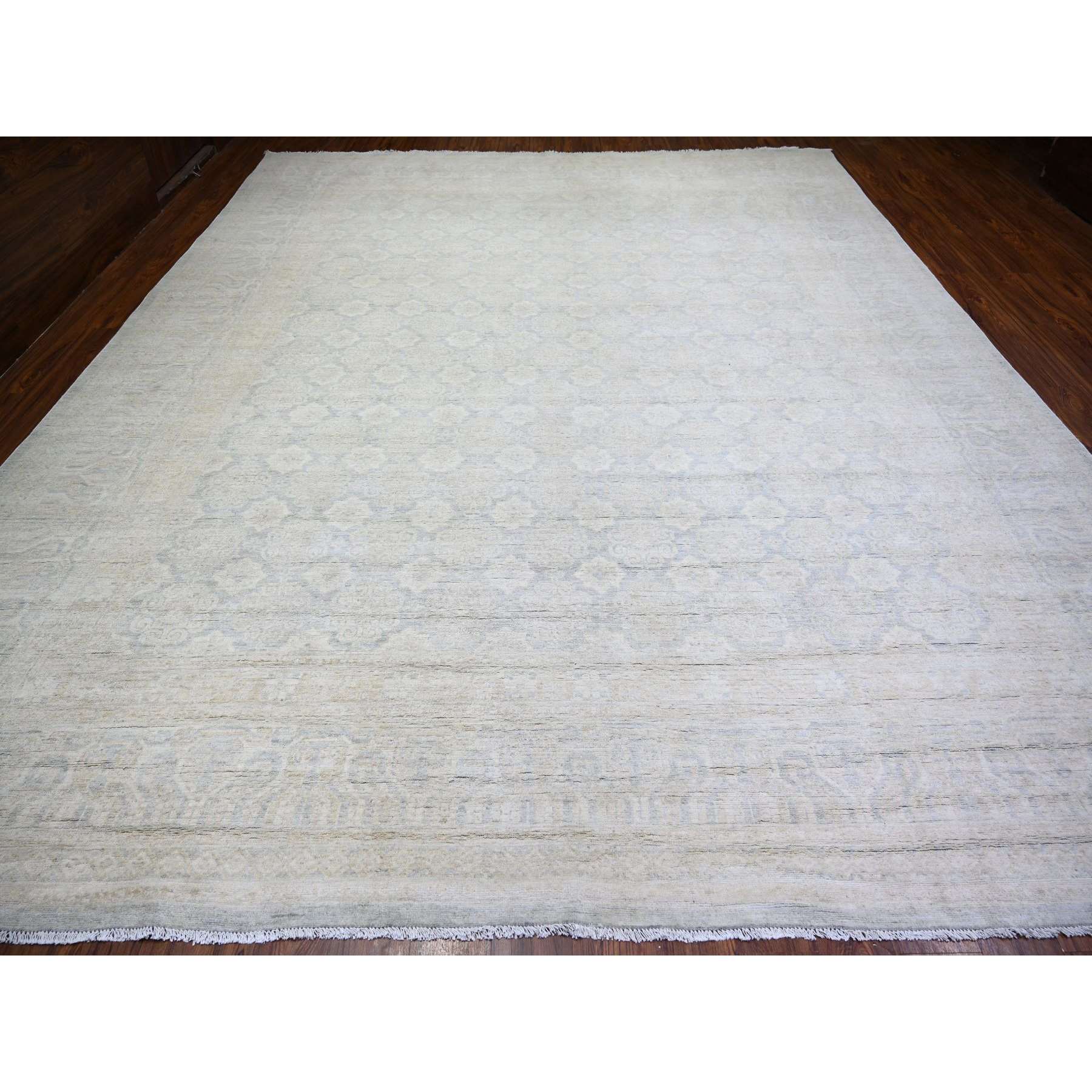 Oushak-And-Peshawar-Hand-Knotted-Rug-366400