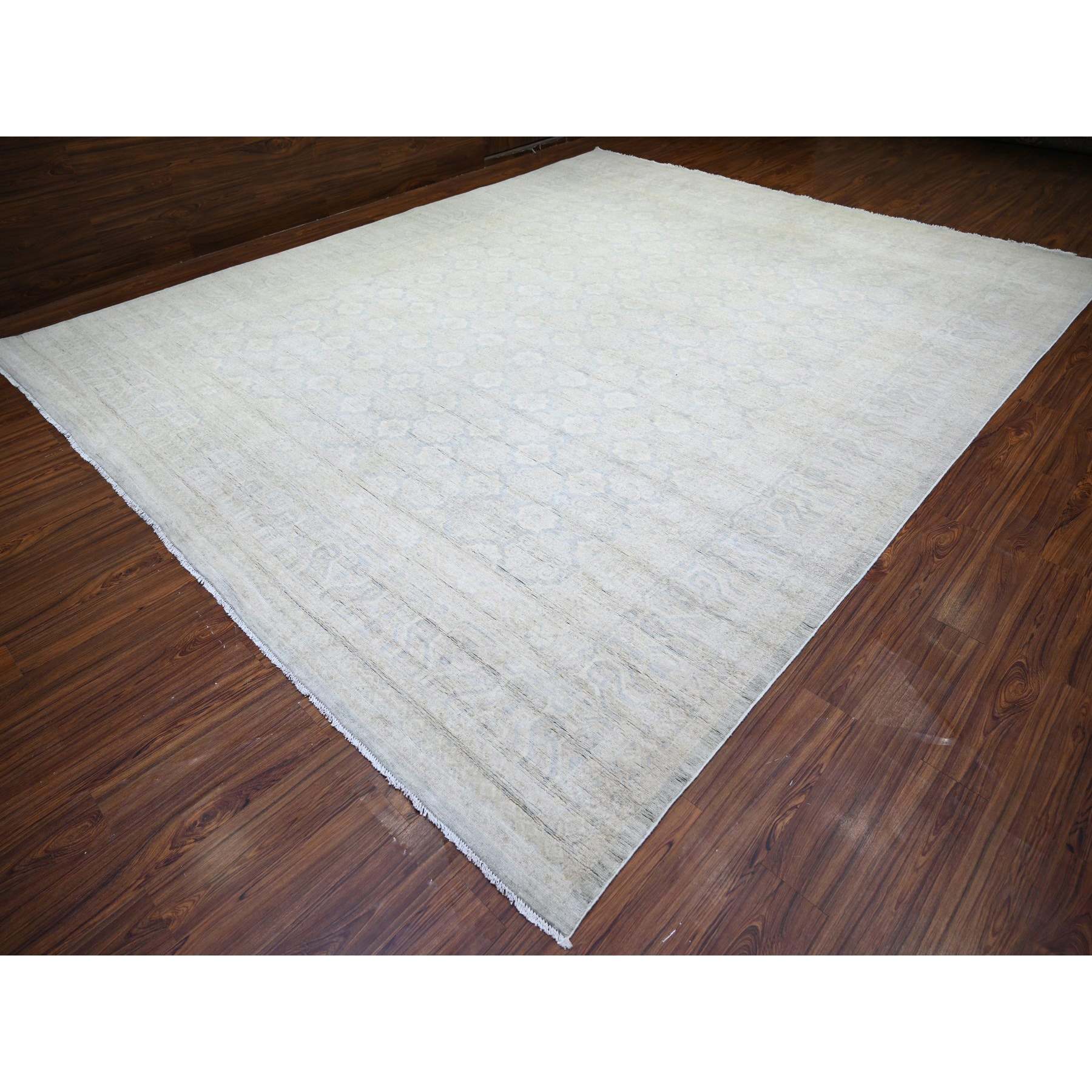 Oushak-And-Peshawar-Hand-Knotted-Rug-366400