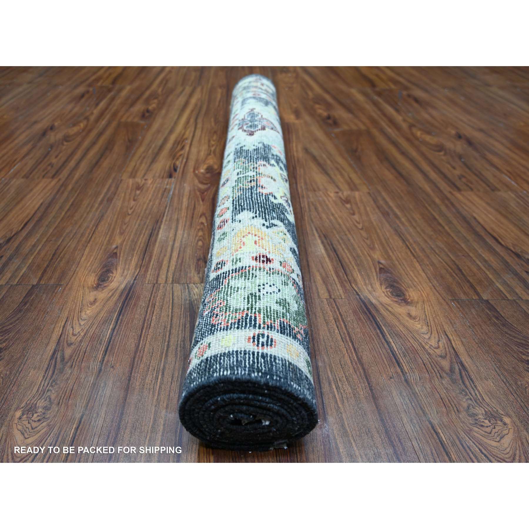 Oushak-And-Peshawar-Hand-Knotted-Rug-366475