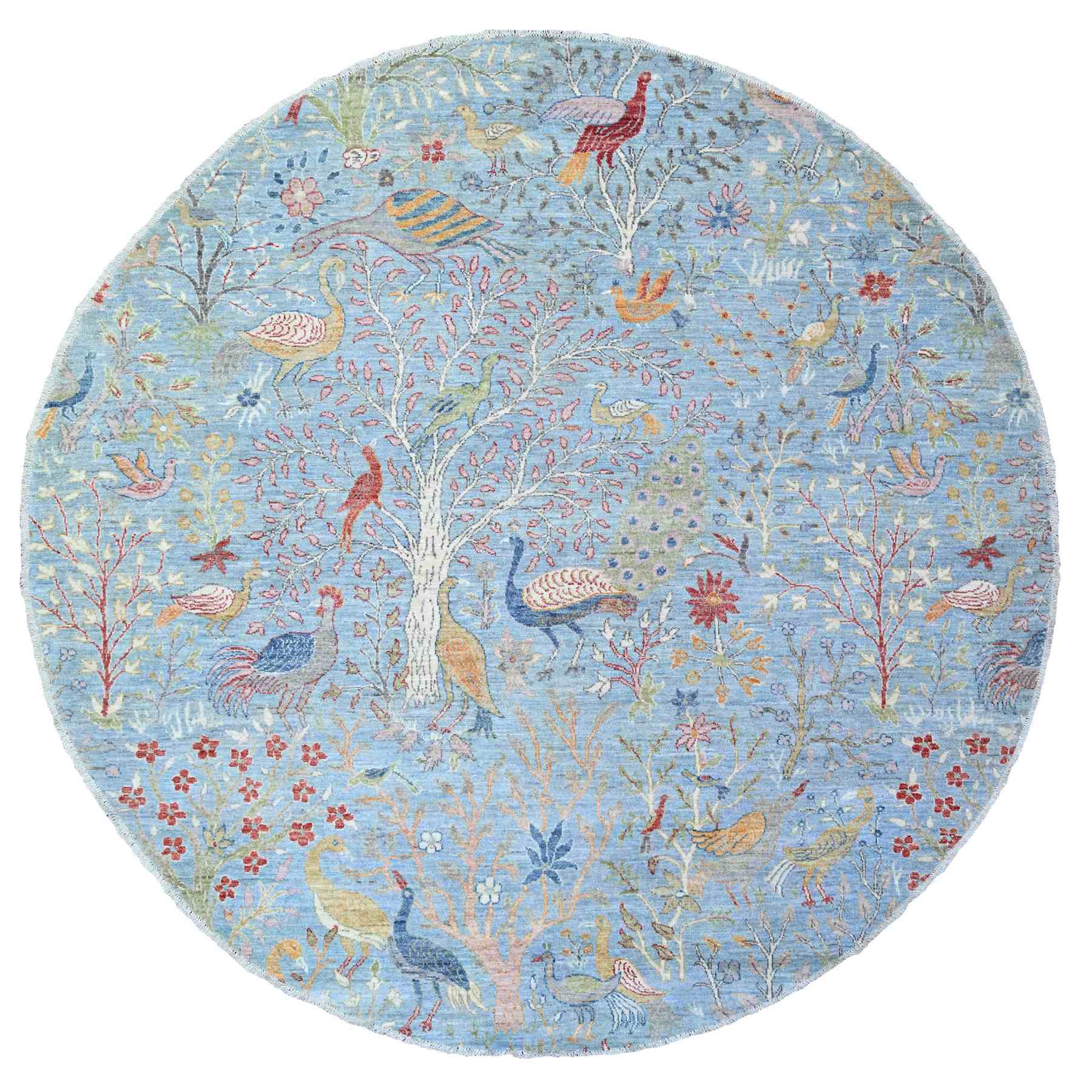 Oushak-And-Peshawar-Hand-Knotted-Rug-366620