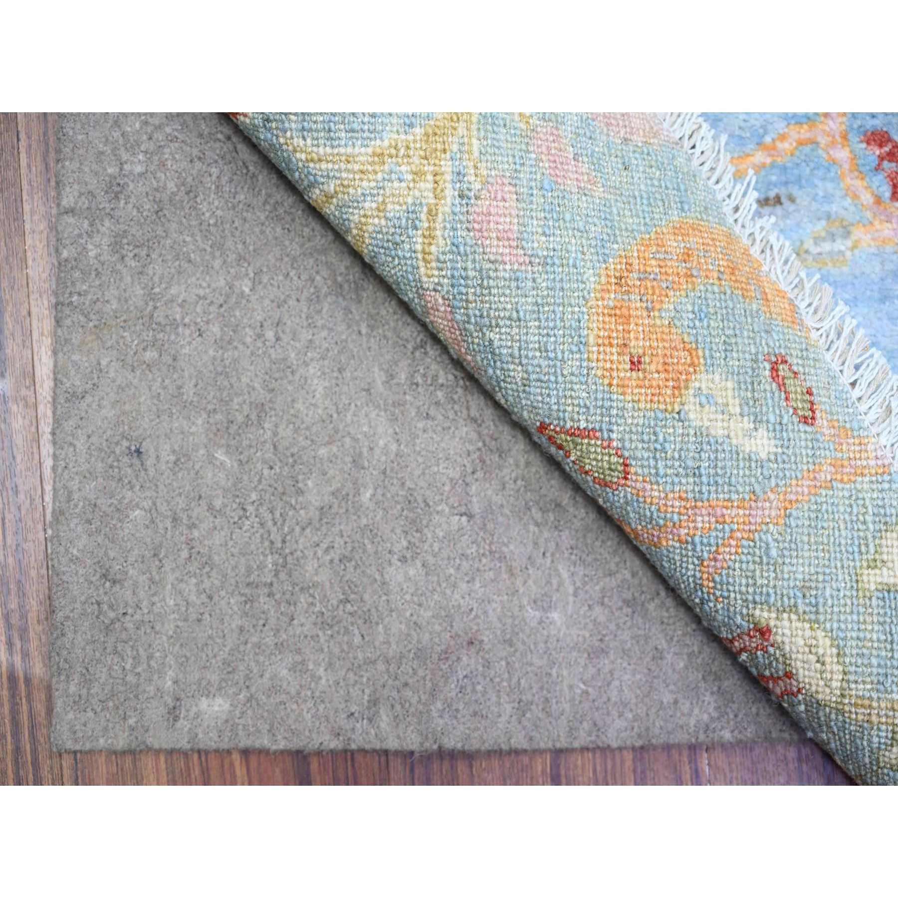 Oushak-And-Peshawar-Hand-Knotted-Rug-366620