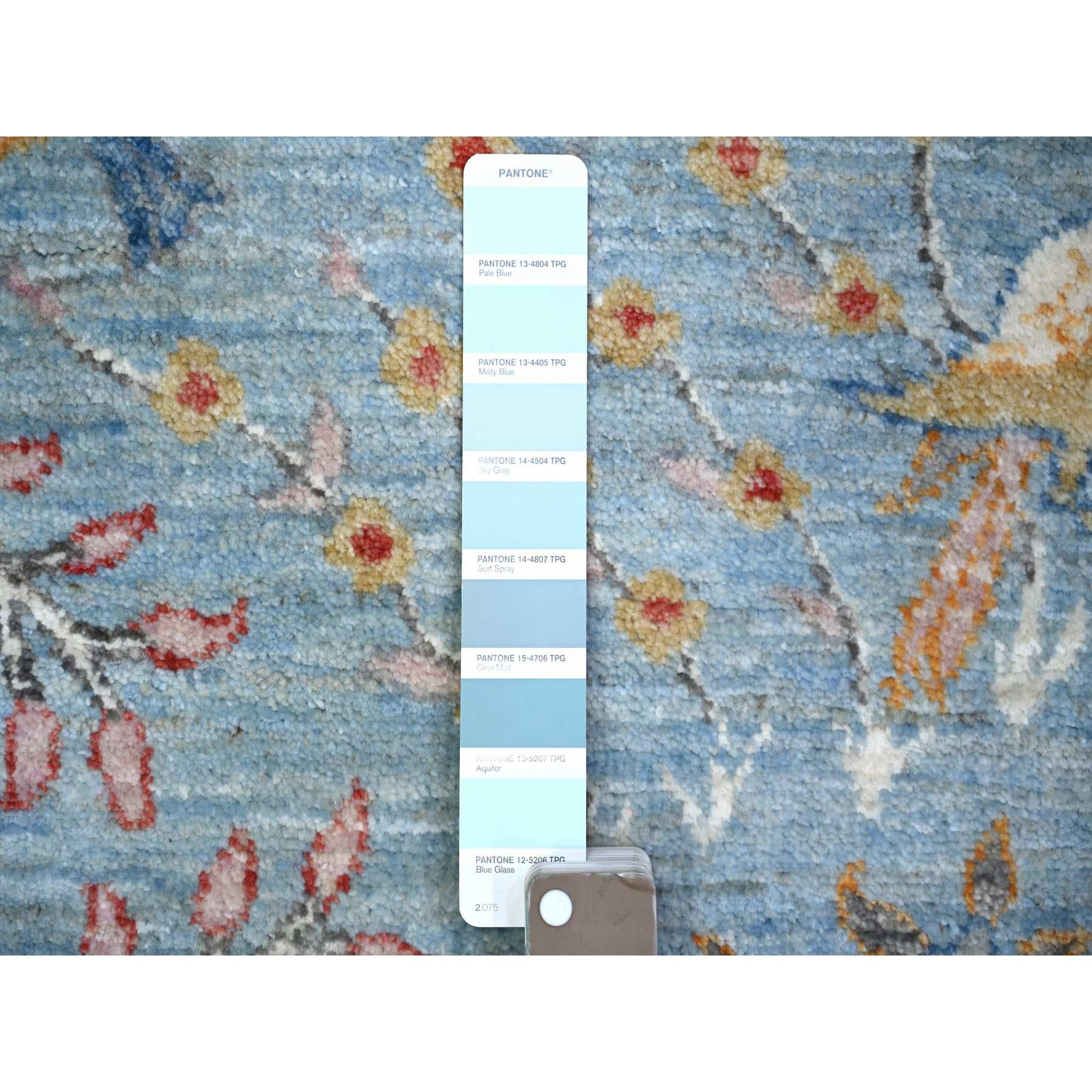 Oushak-And-Peshawar-Hand-Knotted-Rug-366620
