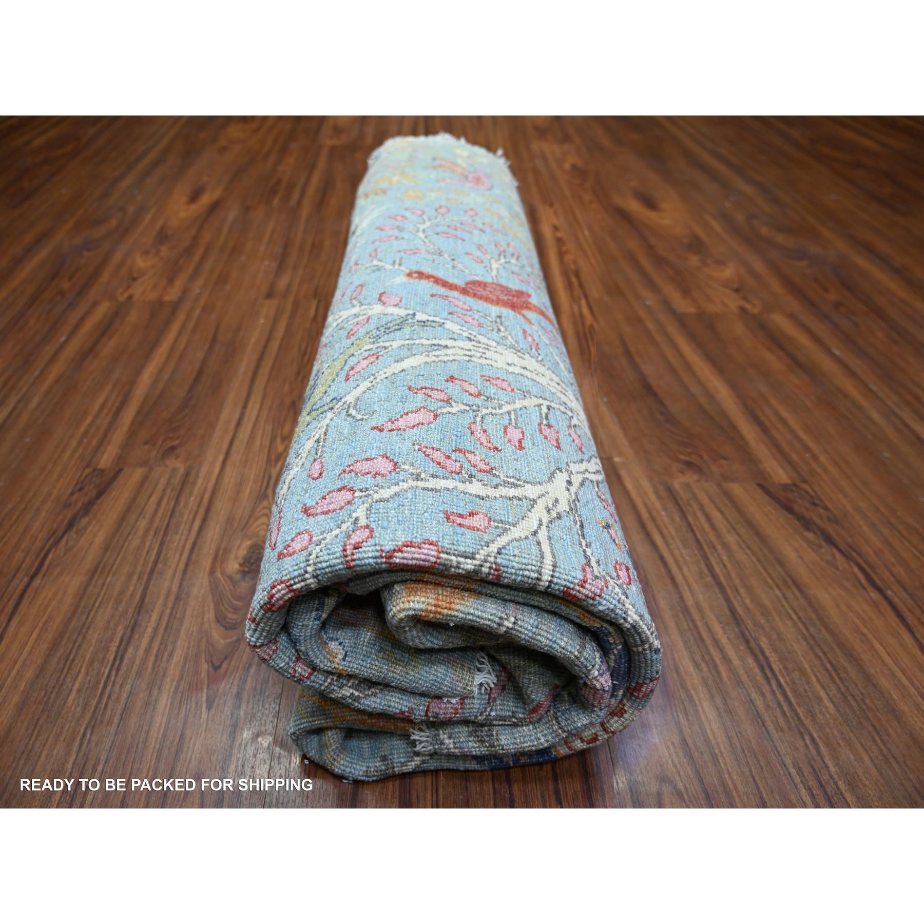 Oushak-And-Peshawar-Hand-Knotted-Rug-366620