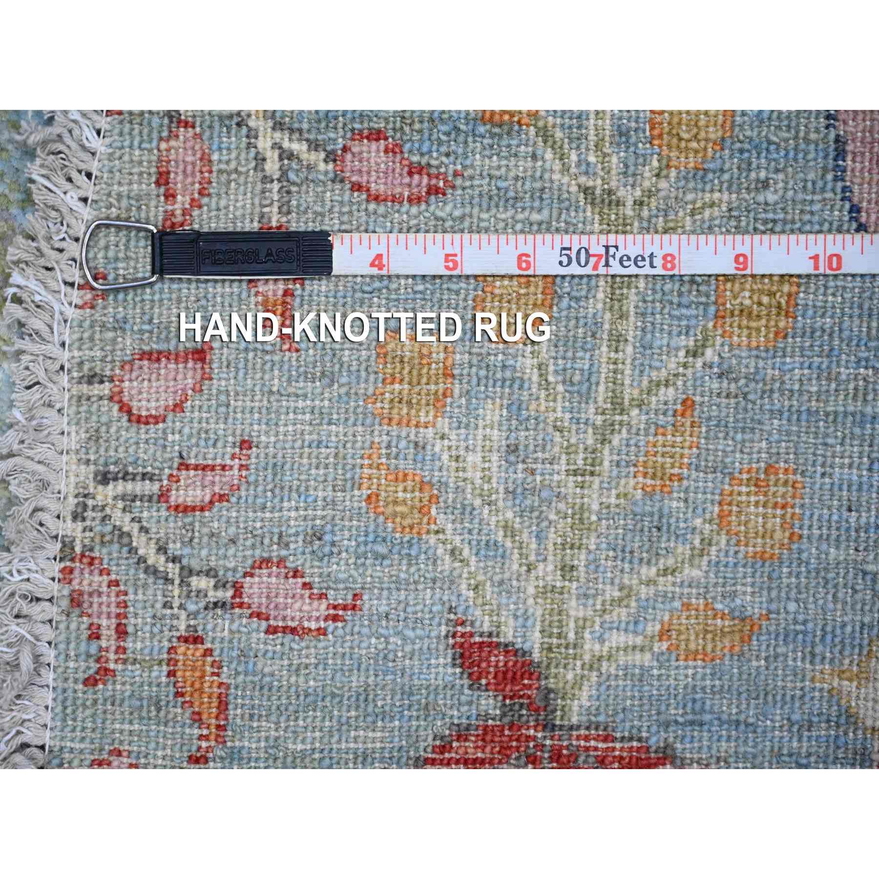Oushak-And-Peshawar-Hand-Knotted-Rug-366620