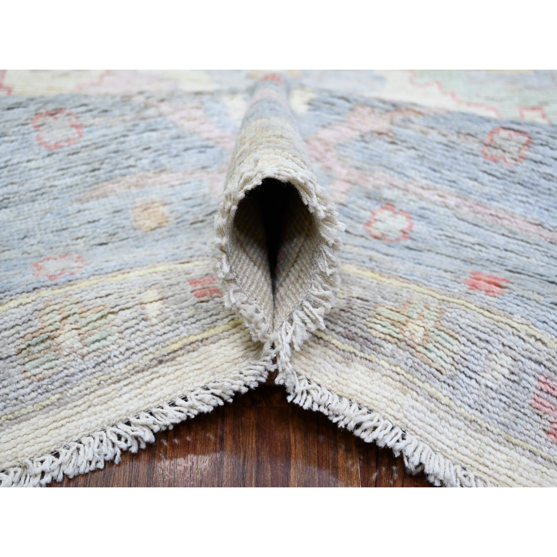 Oushak-And-Peshawar-Hand-Knotted-Rug-366800