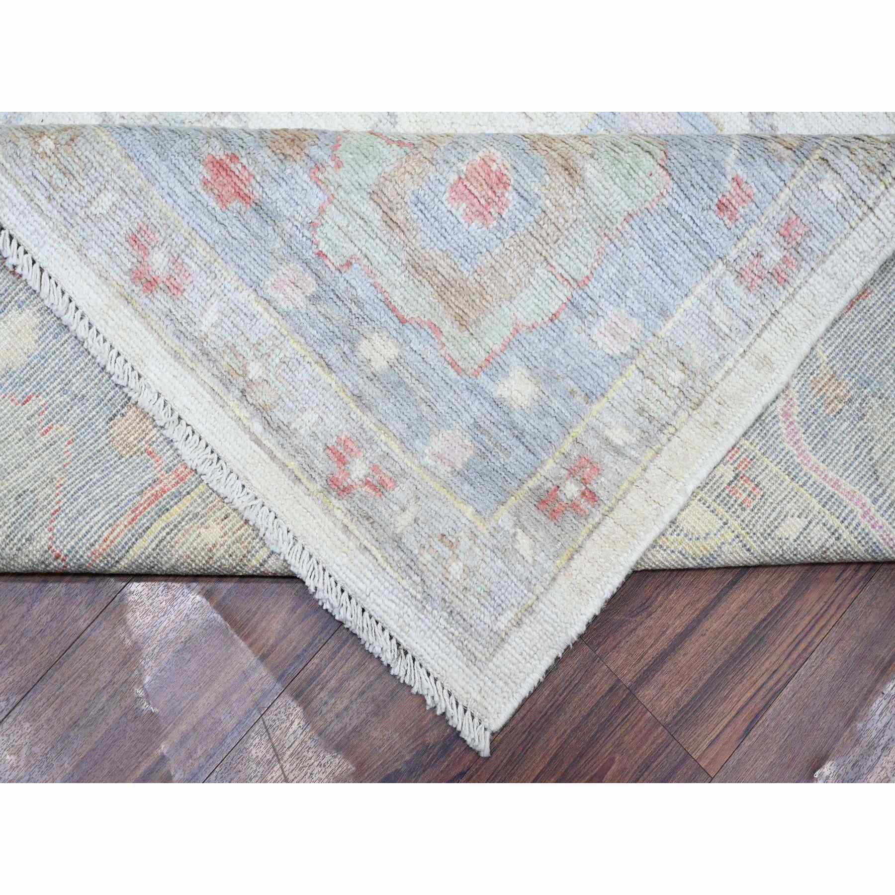 Oushak-And-Peshawar-Hand-Knotted-Rug-366800