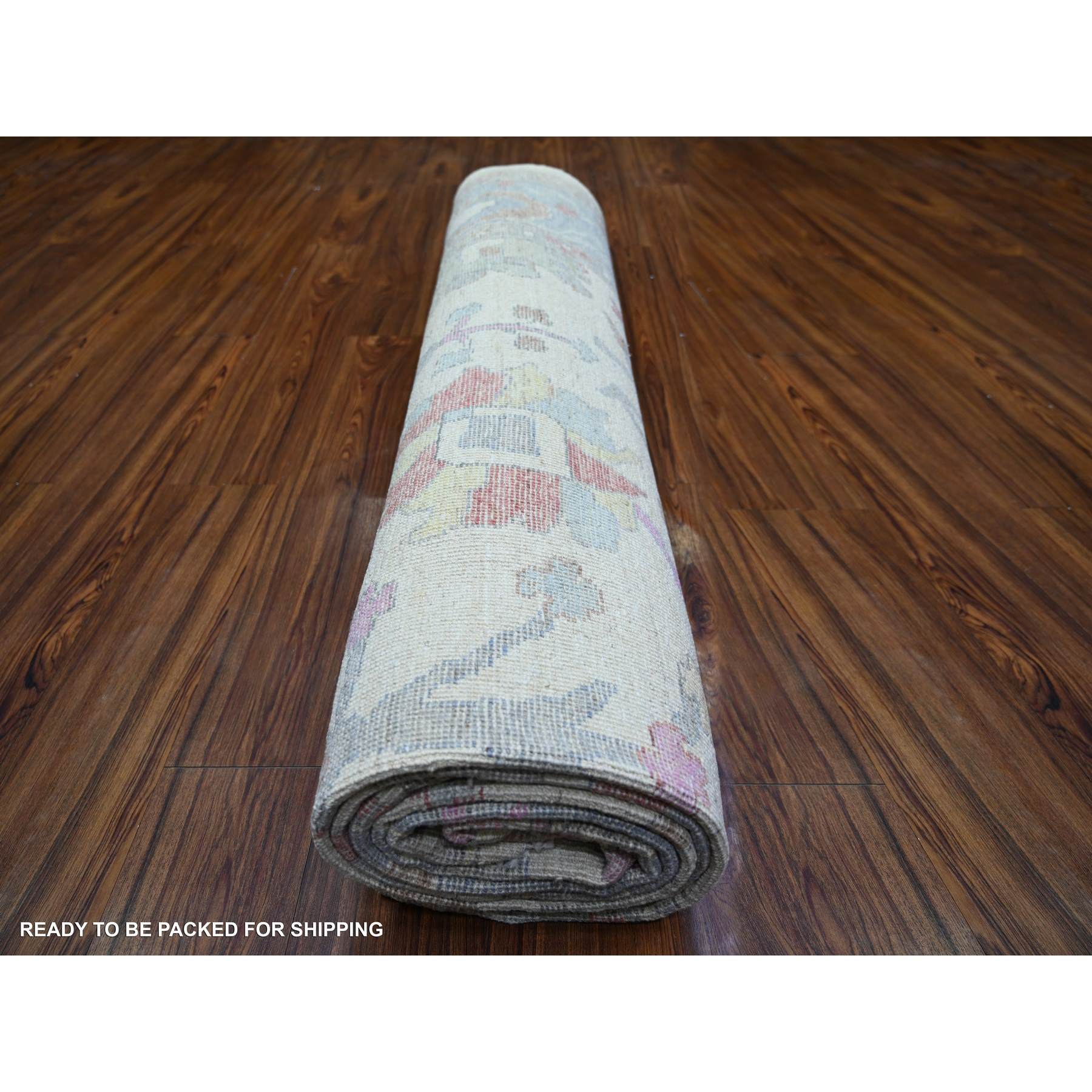 Oushak-And-Peshawar-Hand-Knotted-Rug-366800