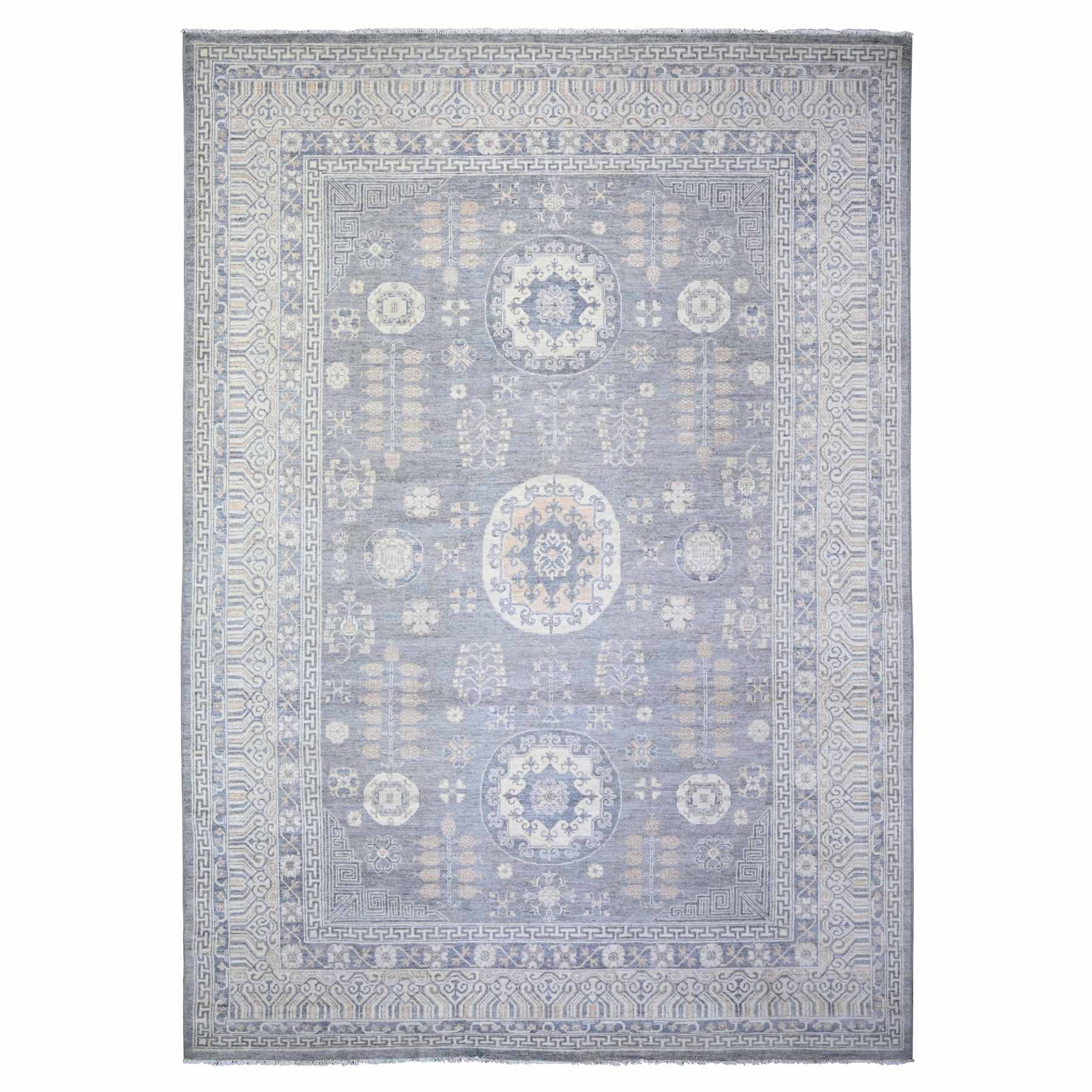 Oushak-And-Peshawar-Hand-Knotted-Rug-366985