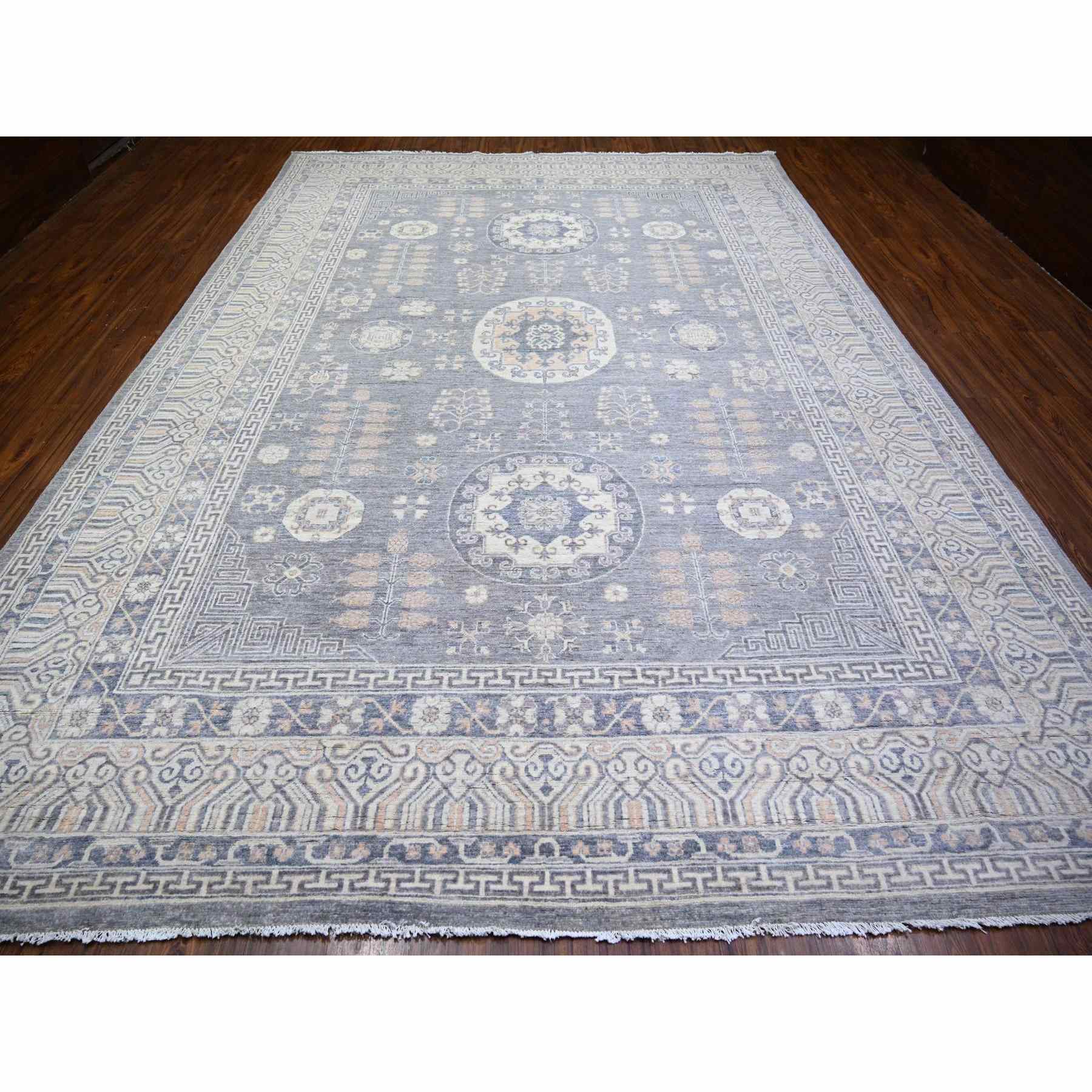 Oushak-And-Peshawar-Hand-Knotted-Rug-366985