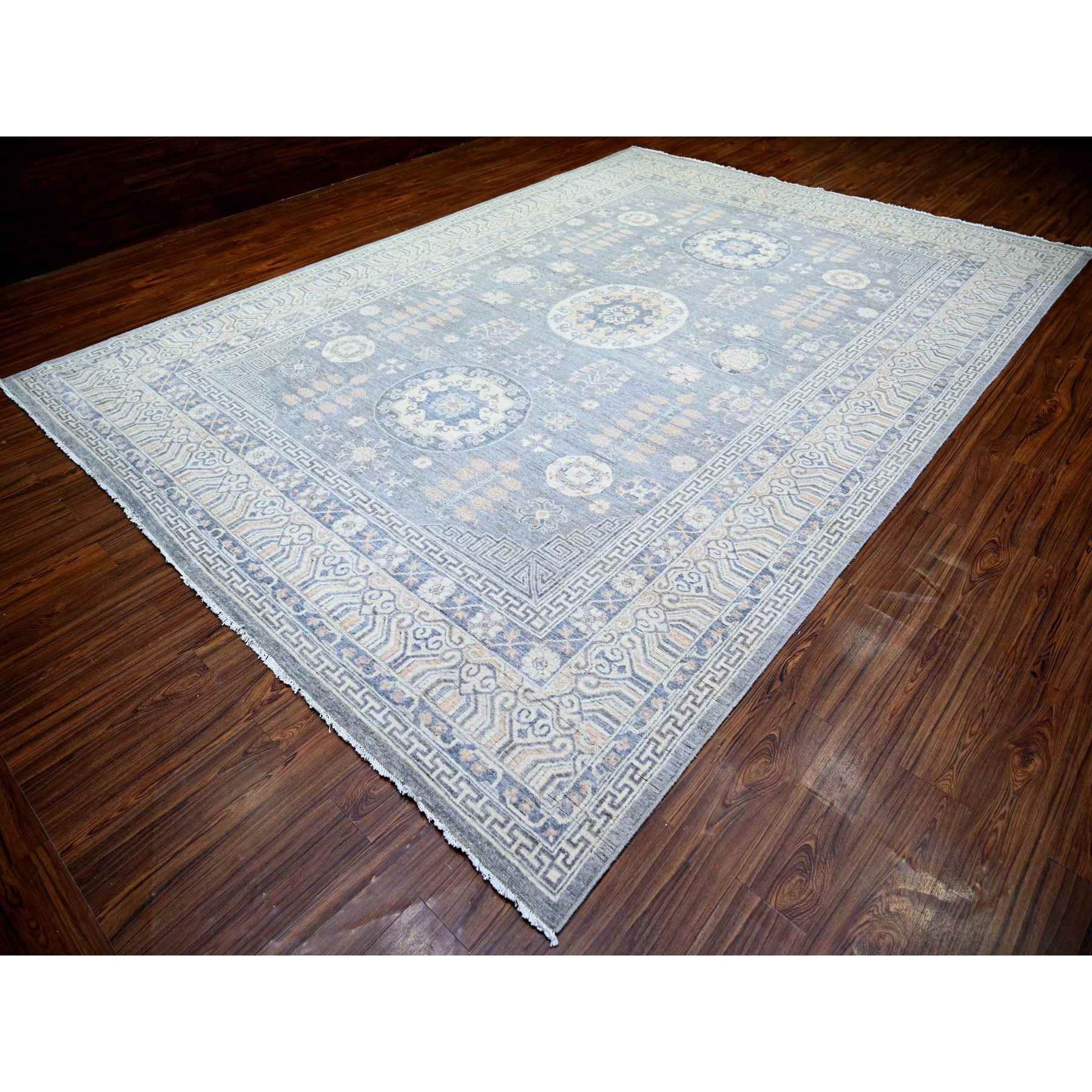 Oushak-And-Peshawar-Hand-Knotted-Rug-366985