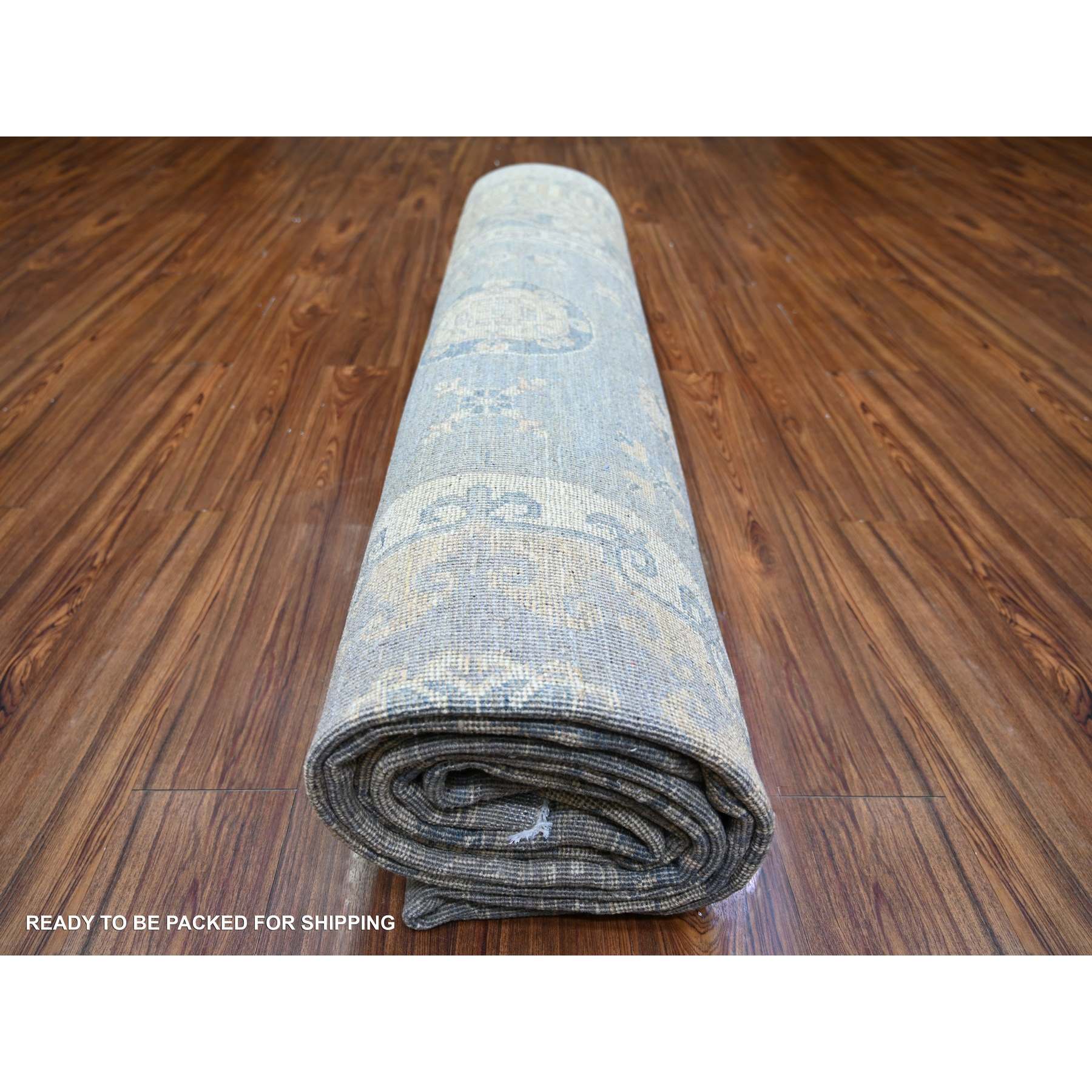 Oushak-And-Peshawar-Hand-Knotted-Rug-366985