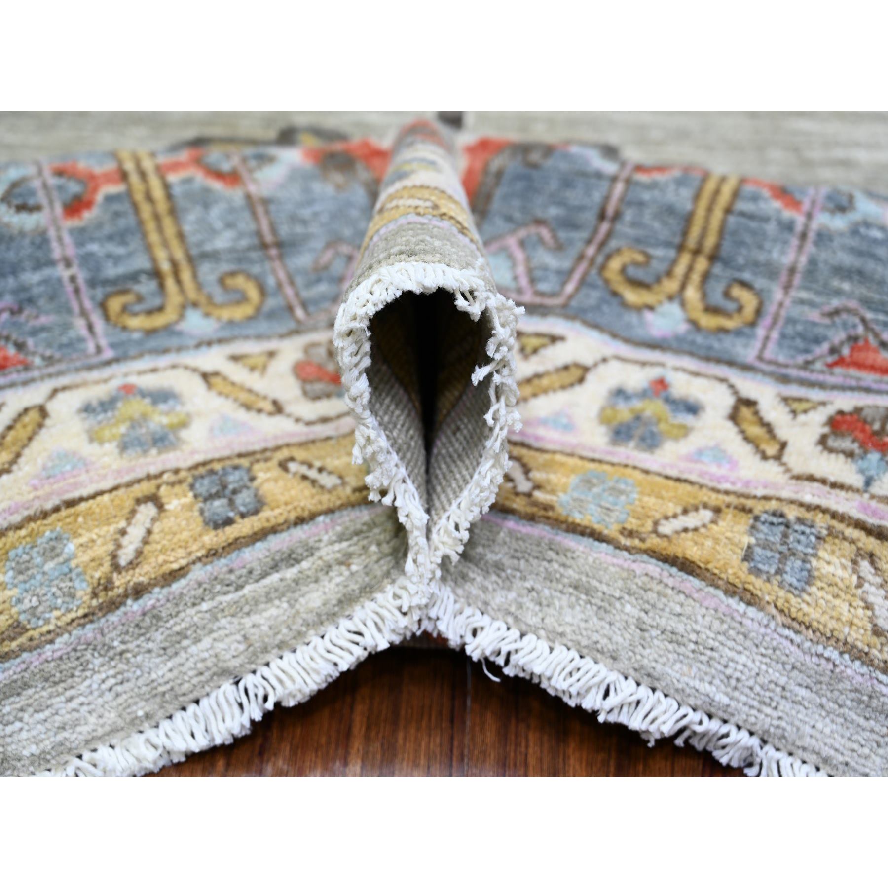 Oushak-And-Peshawar-Hand-Knotted-Rug-367030