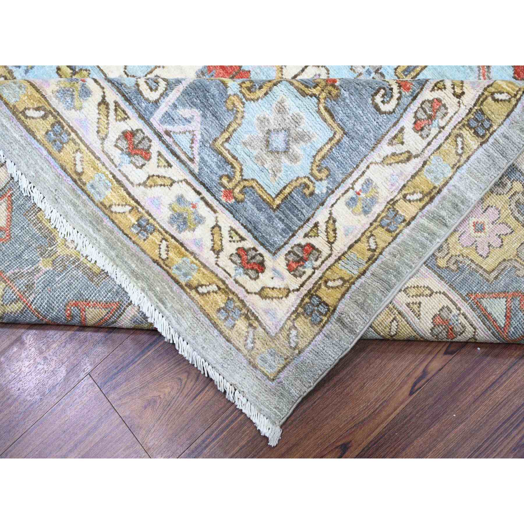 Oushak-And-Peshawar-Hand-Knotted-Rug-367030