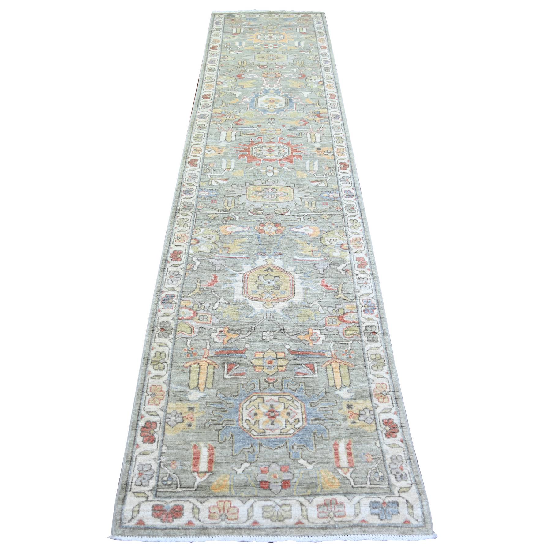 Oushak-And-Peshawar-Hand-Knotted-Rug-367055