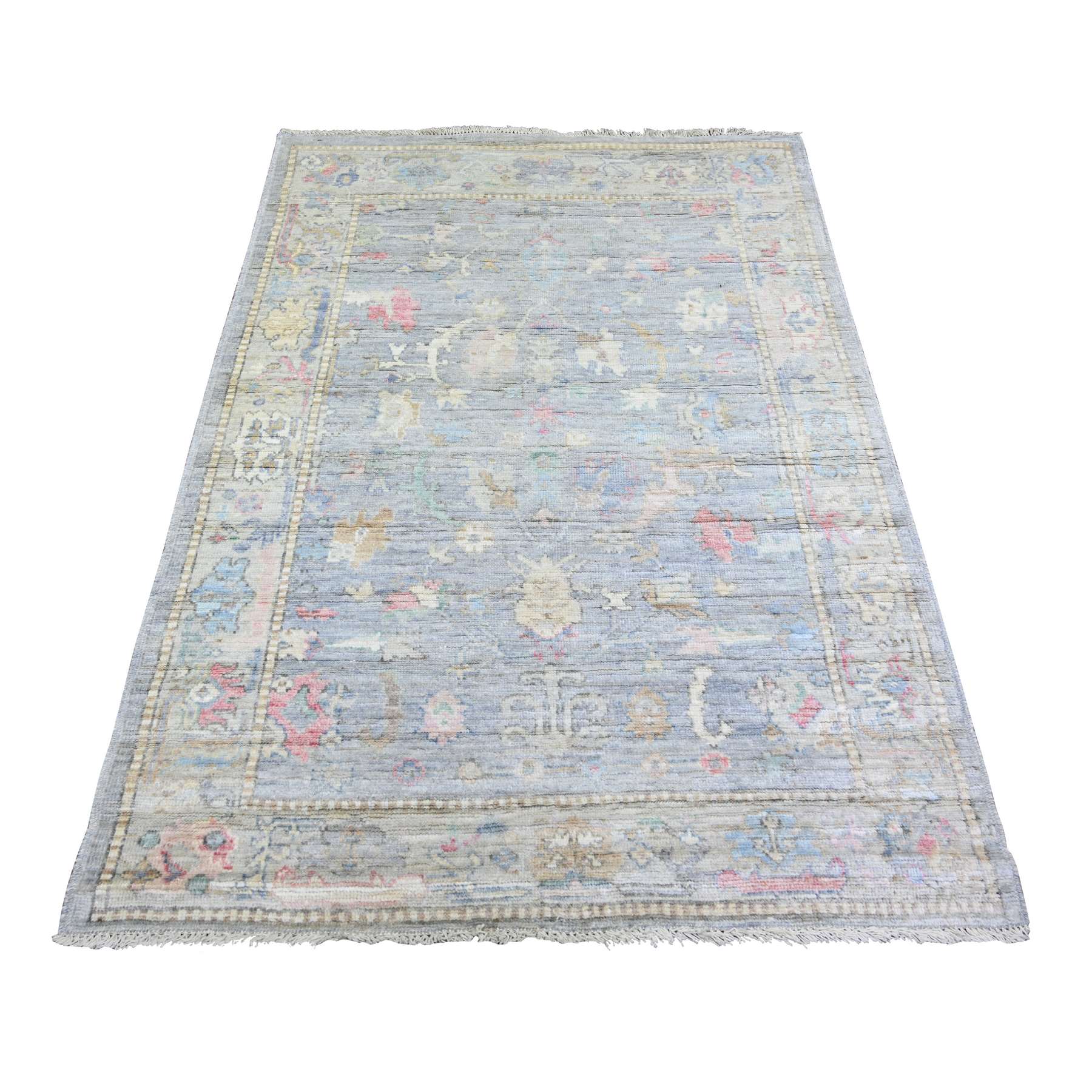 Oushak-And-Peshawar-Hand-Knotted-Rug-367080