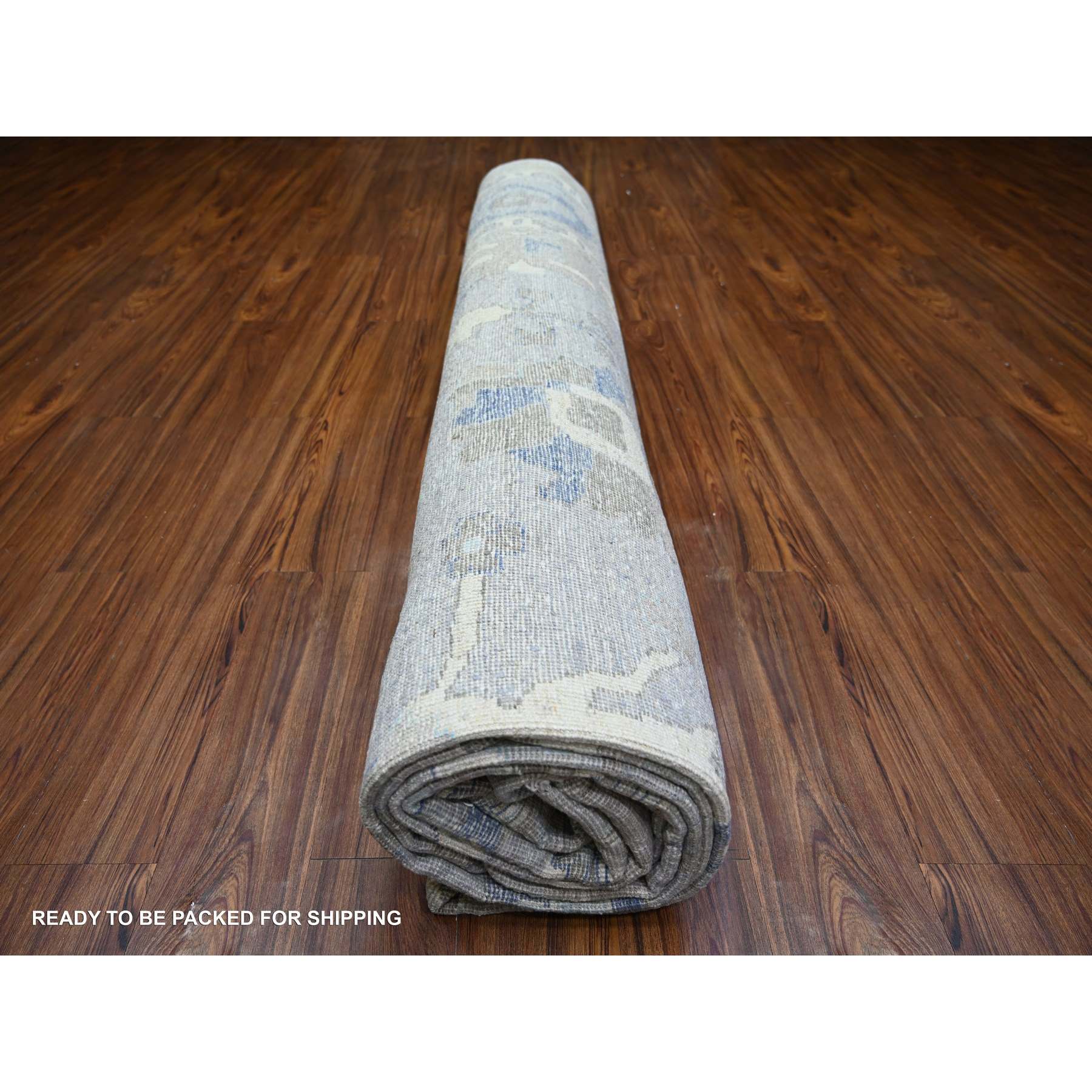 Oushak-And-Peshawar-Hand-Knotted-Rug-367235