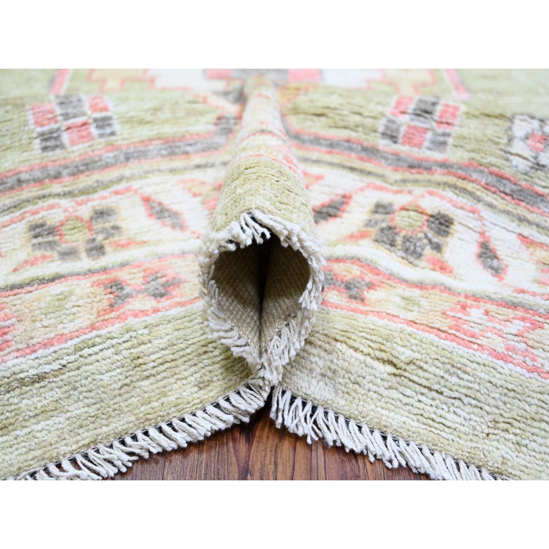 Oushak-And-Peshawar-Hand-Knotted-Rug-367240