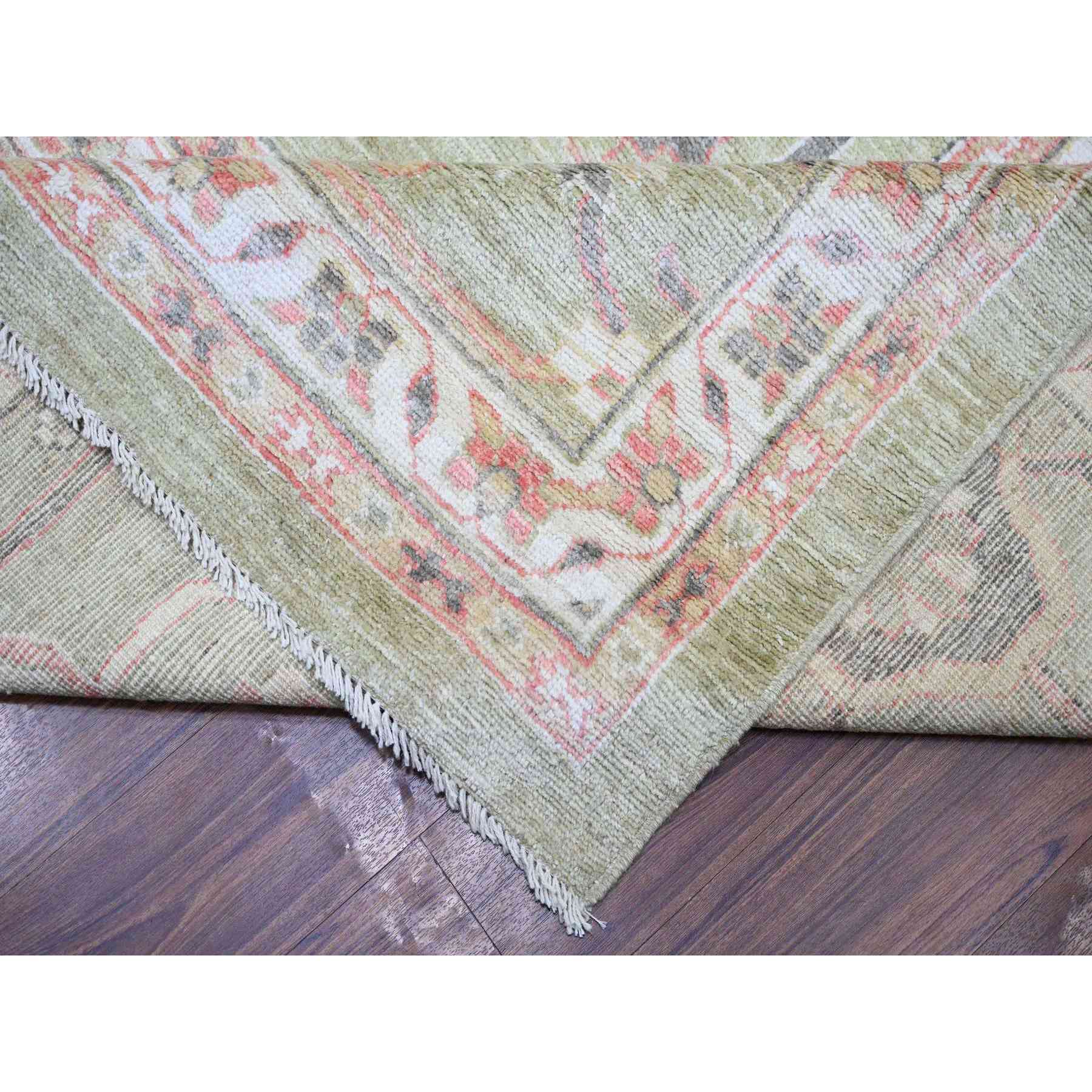Oushak-And-Peshawar-Hand-Knotted-Rug-367240