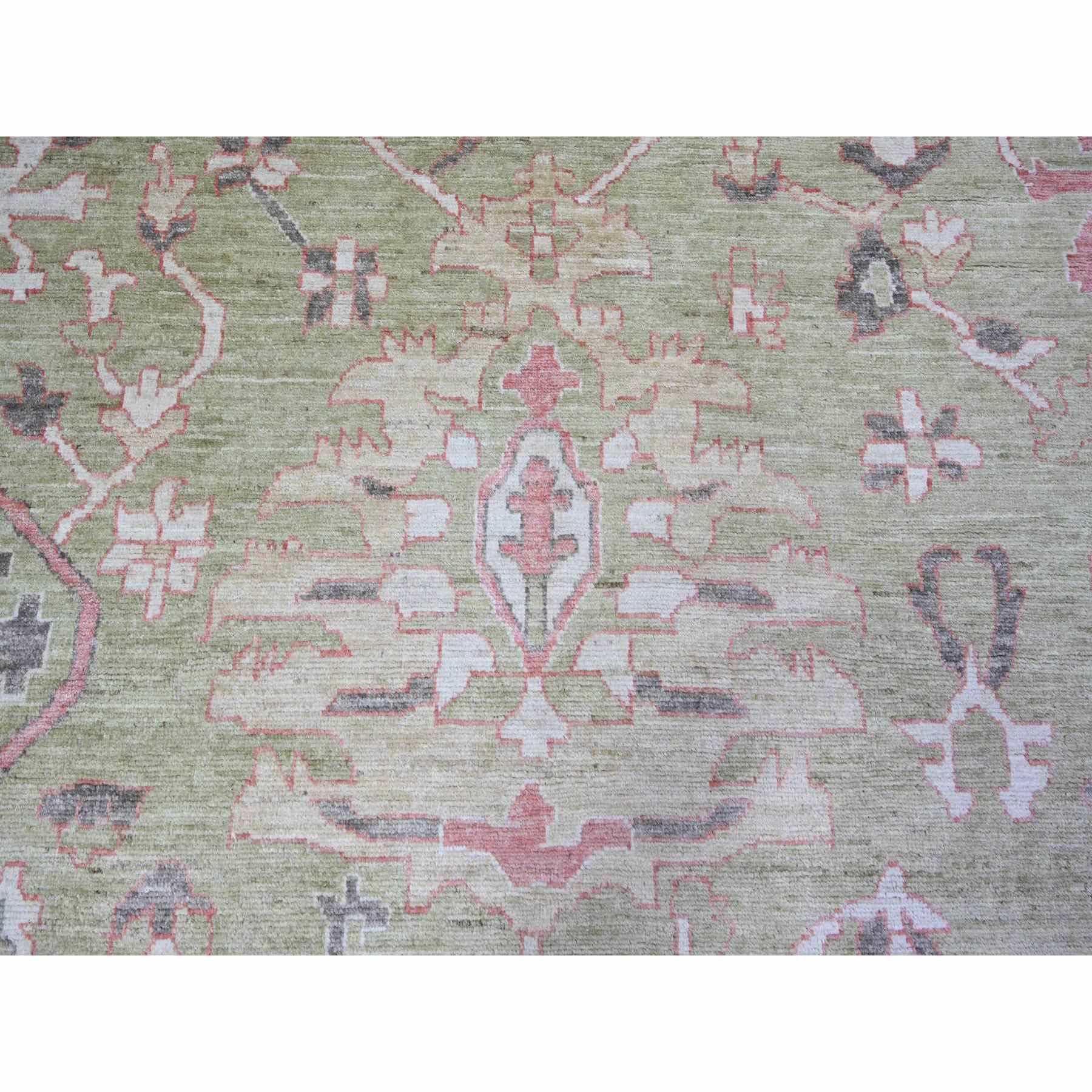 Oushak-And-Peshawar-Hand-Knotted-Rug-367240