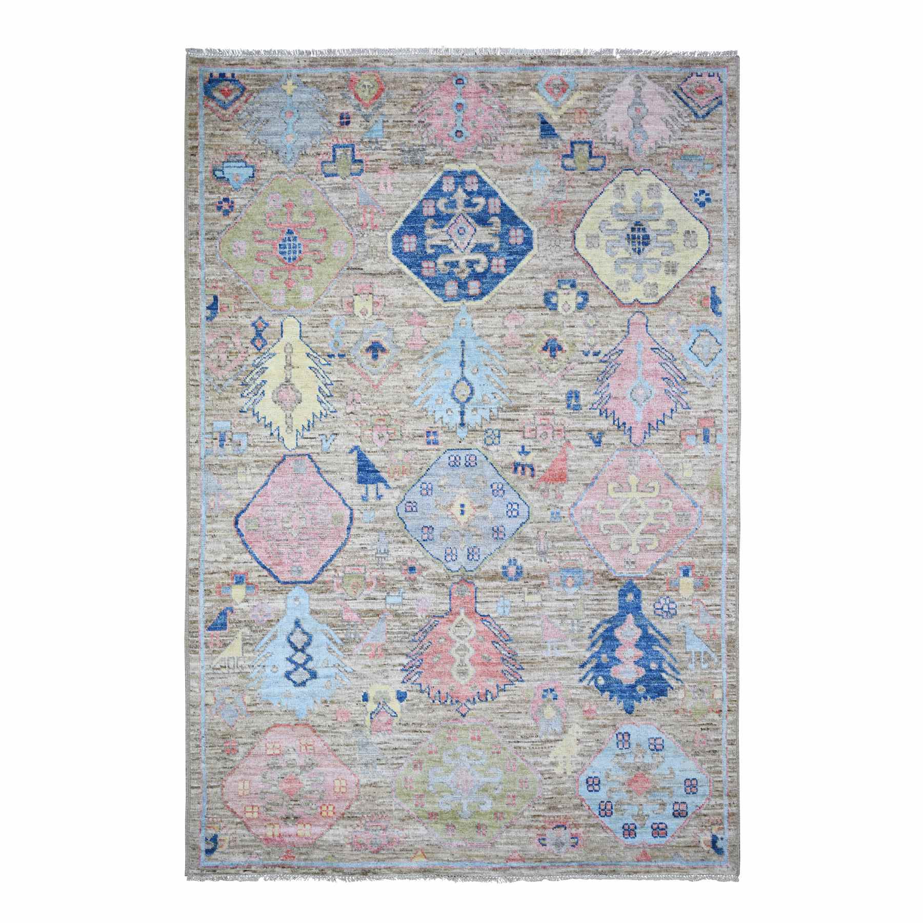 Tribal-Geometric-Hand-Knotted-Rug-365505