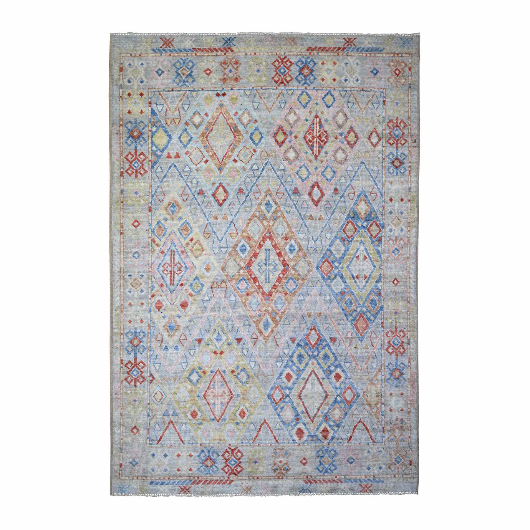Tribal-Geometric-Hand-Knotted-Rug-366305