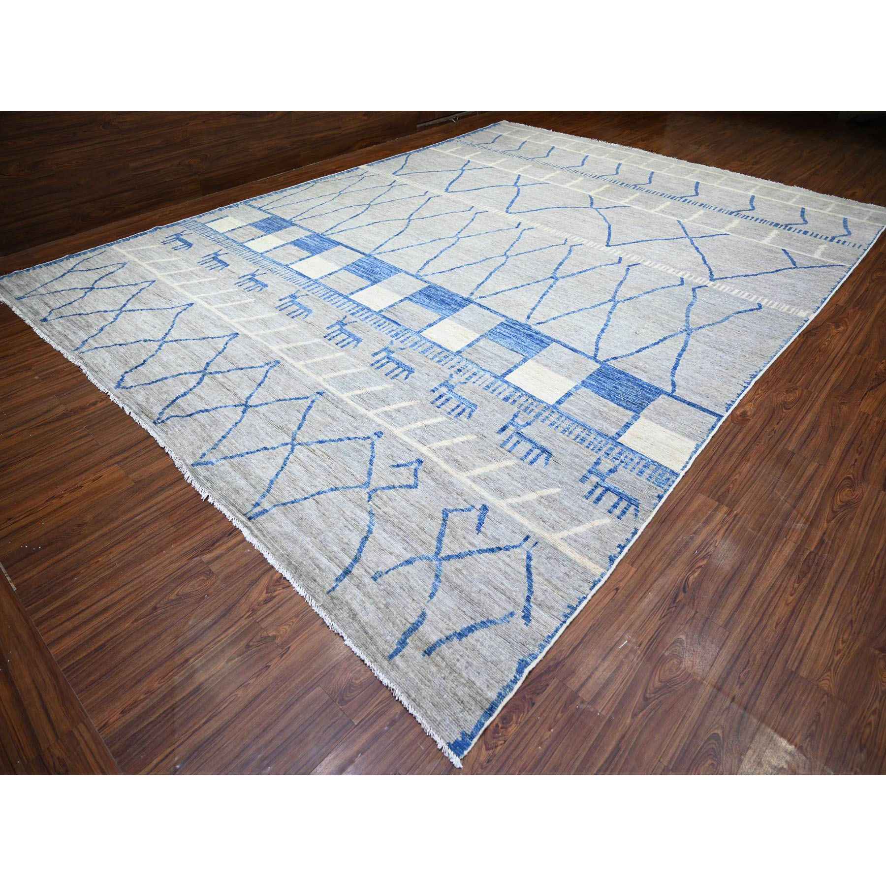 Tribal-Geometric-Hand-Knotted-Rug-367455