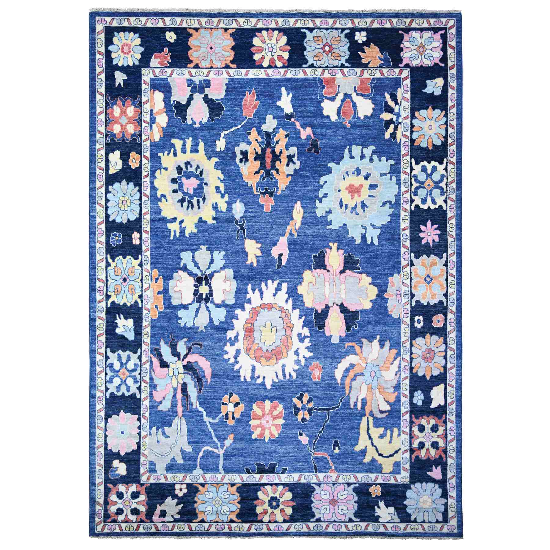 Oushak-And-Peshawar-Hand-Knotted-Rug-367915
