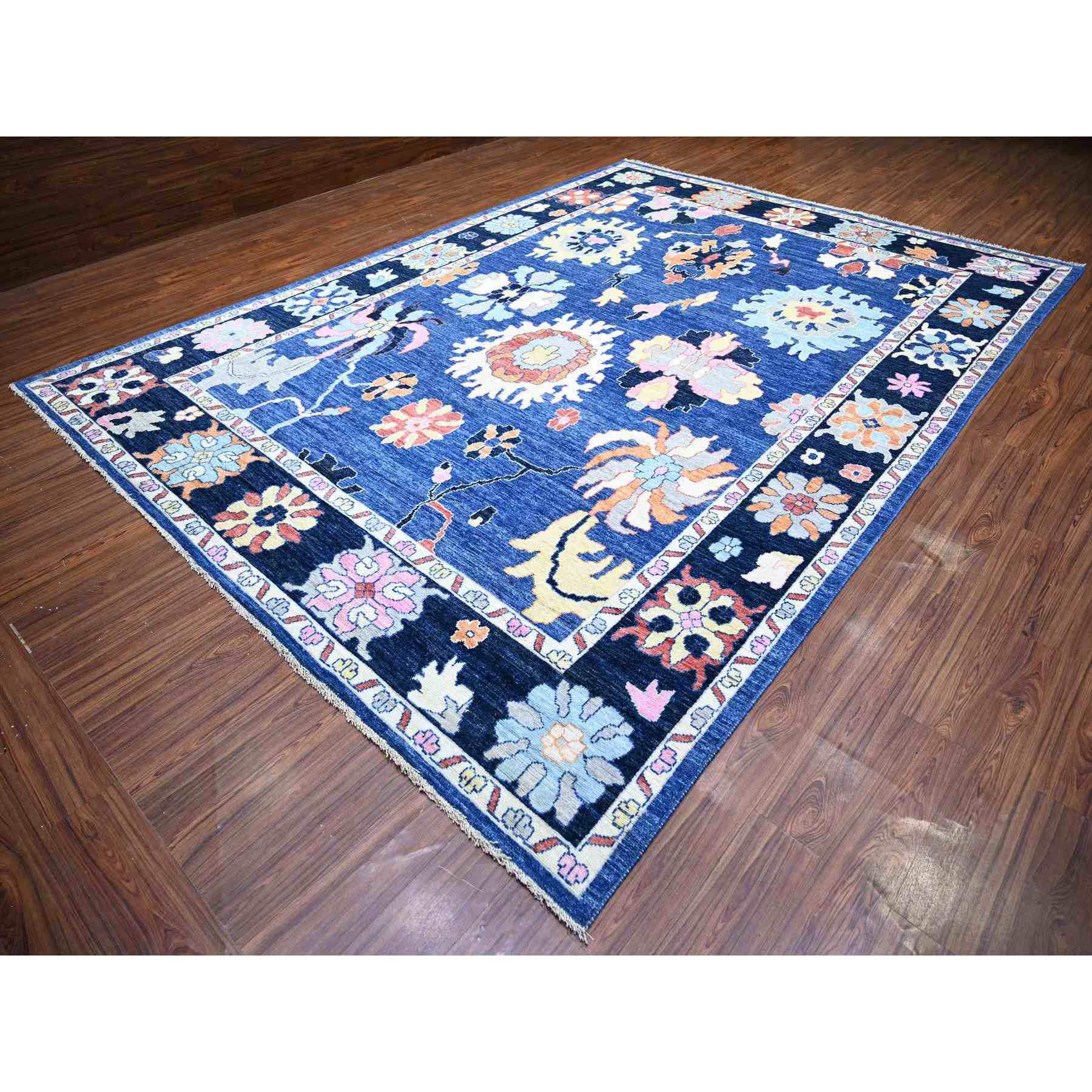 Oushak-And-Peshawar-Hand-Knotted-Rug-367915