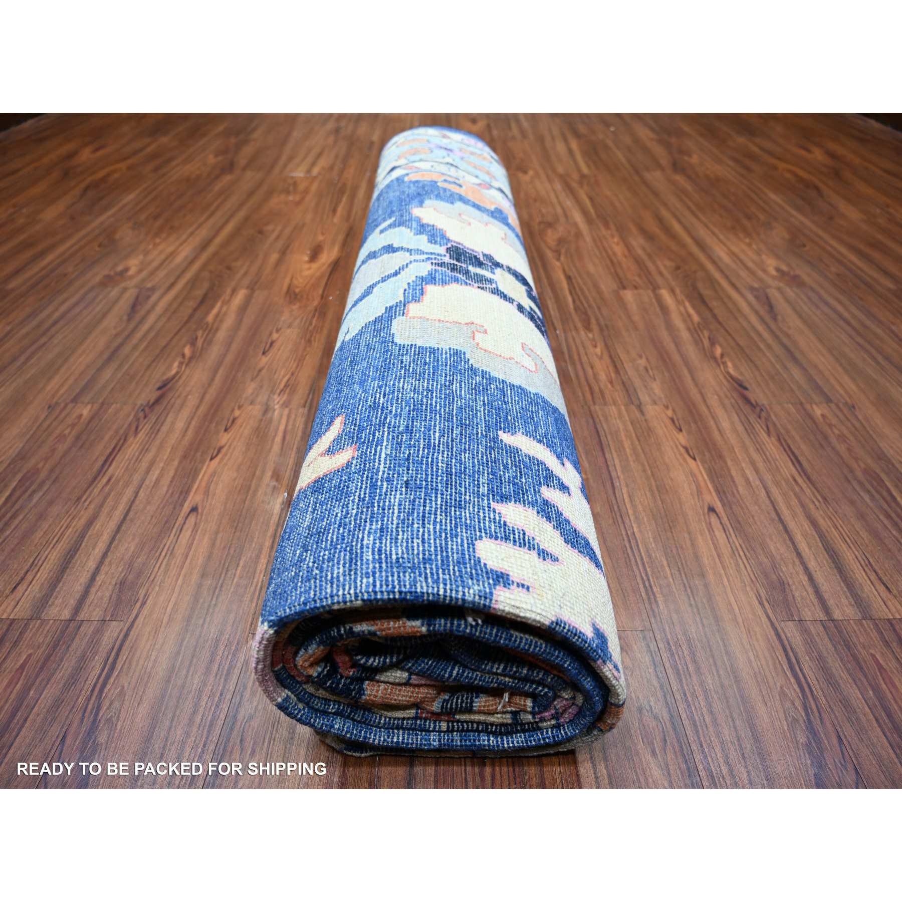 Oushak-And-Peshawar-Hand-Knotted-Rug-367915