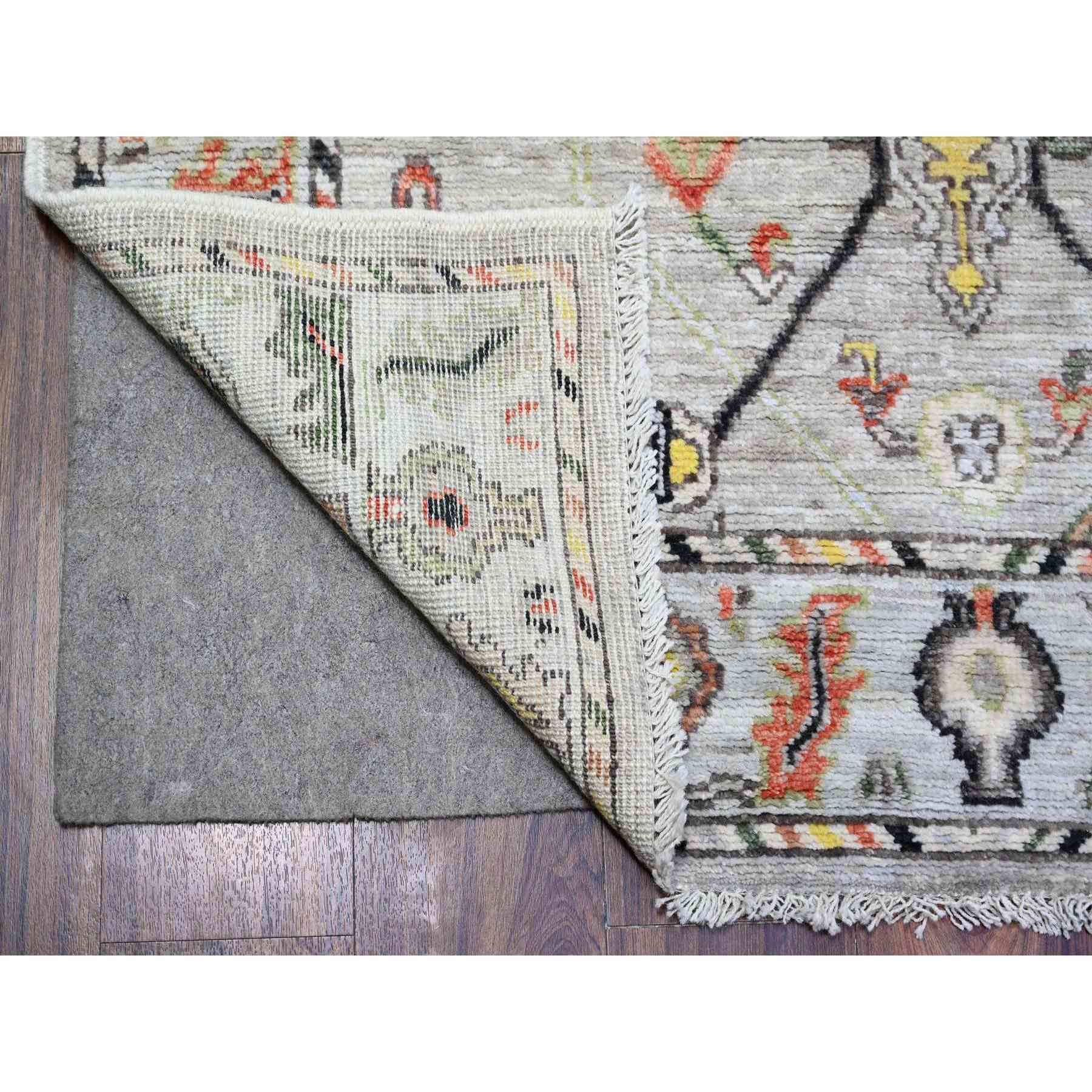 Oushak-And-Peshawar-Hand-Knotted-Rug-367940