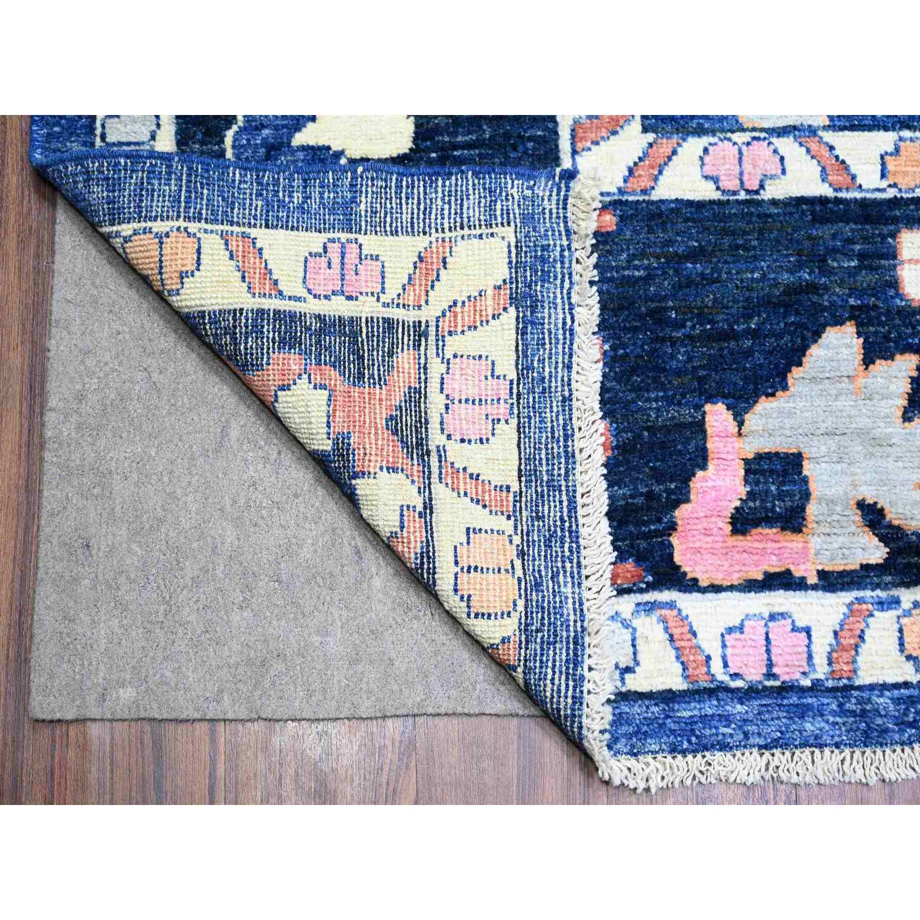 Oushak-And-Peshawar-Hand-Knotted-Rug-367980